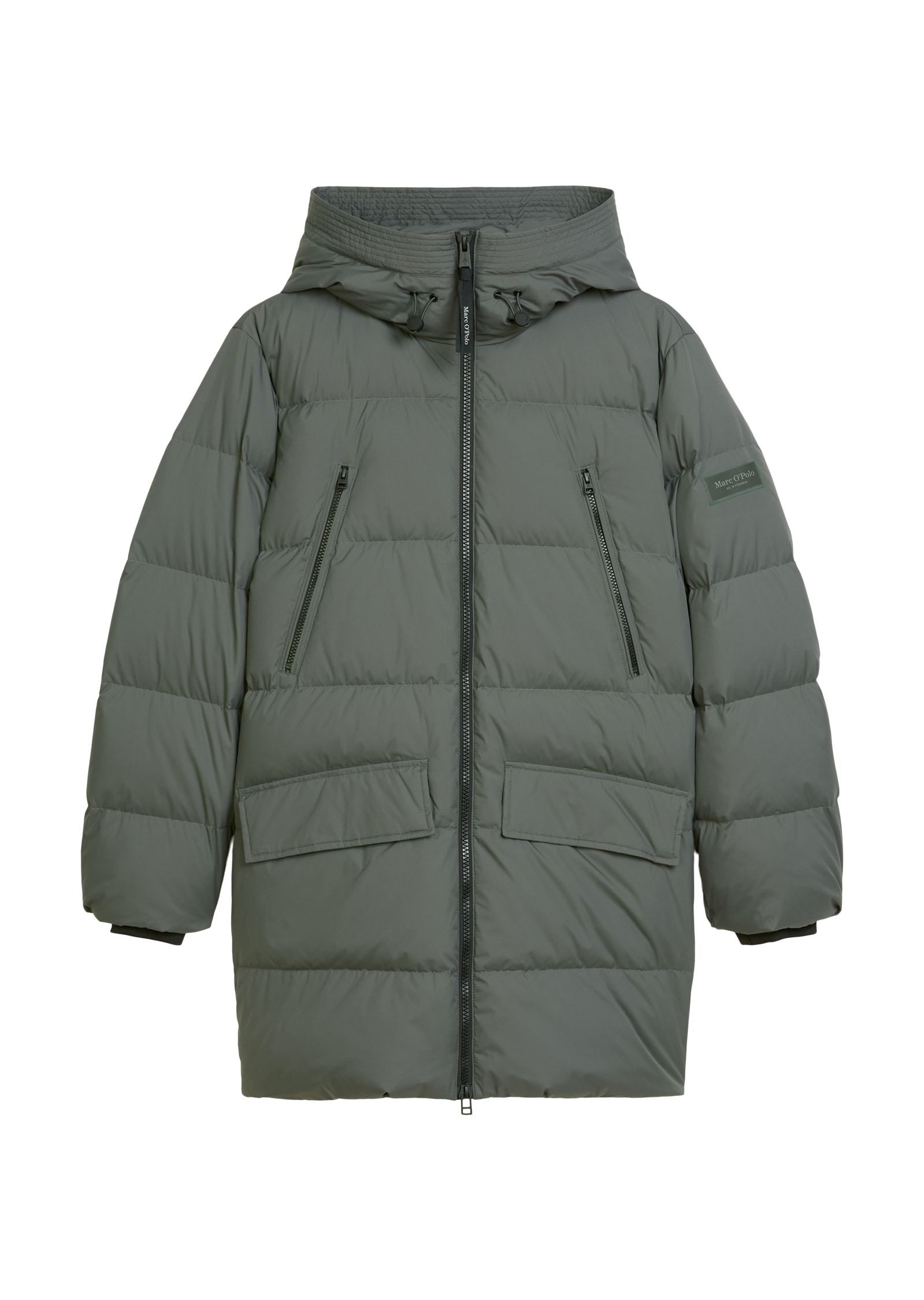 Marc O'Polo Daunenjacke mit Kapuze Pufferjacke, regular fit, eingesetzte, elastische Ärmelabschlüsse