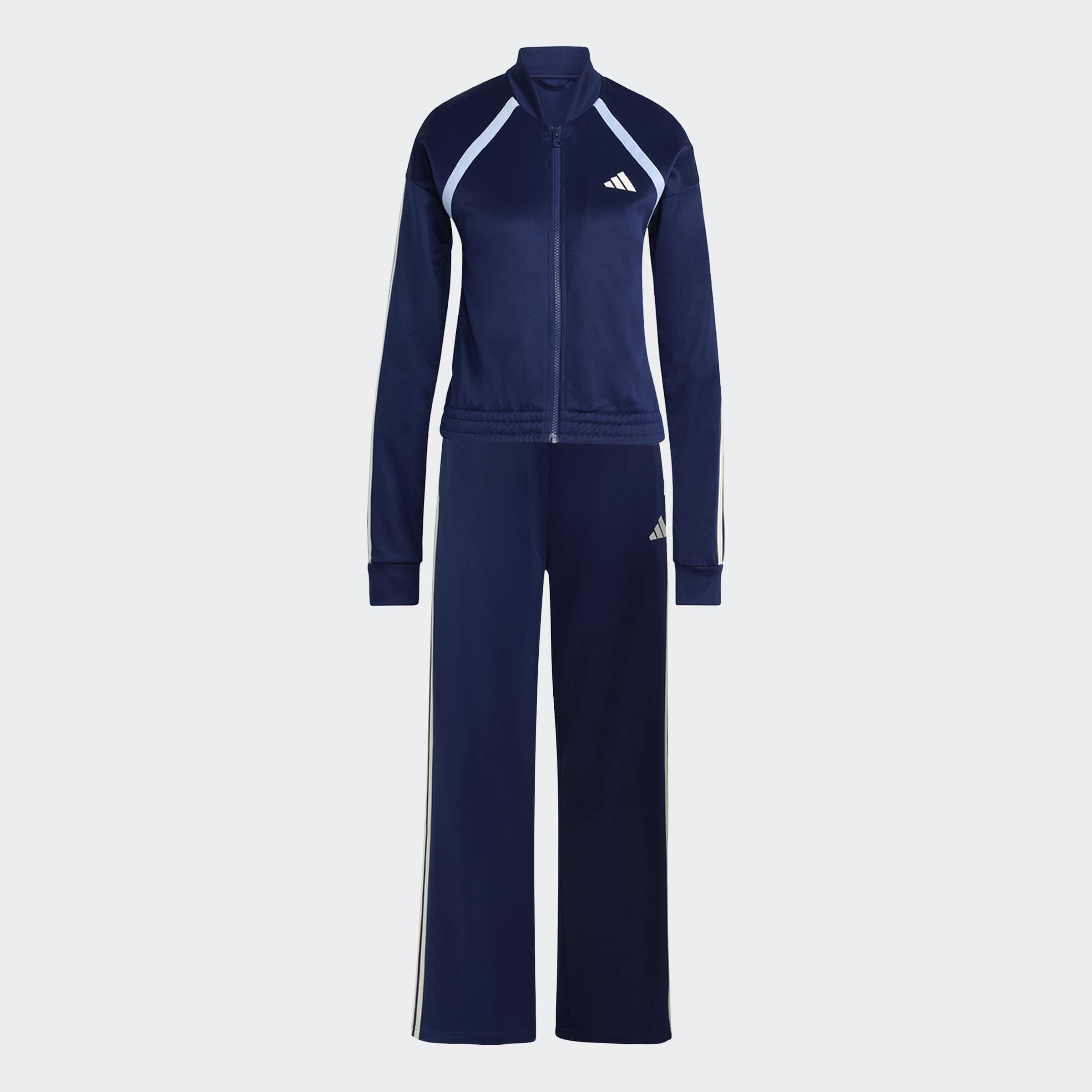 adidas Sportswear Trainingsanzug »W TEAMSPORT TS« 2 tlg. Jacke schmal geschnitten; Hose regulär geschnitten, hoher Bund