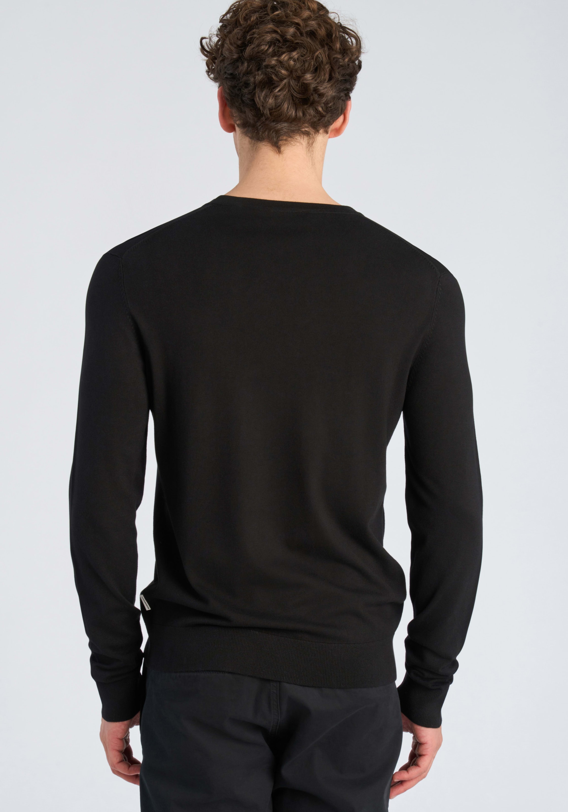 LINDBERGH Pull en tricot avec col rond / viscose / uni