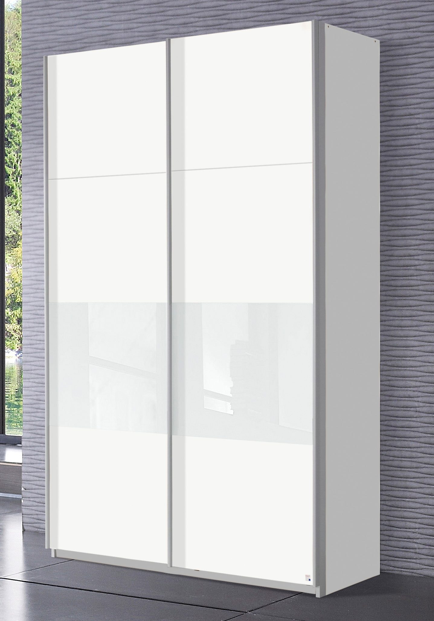 rauch Schwebetürenschrank »Quadra BESTSELLER Schrank Schlafzimmerschrank in vielen Breiten« Kleiderschrank Garderobenschrank mit Glaselementen