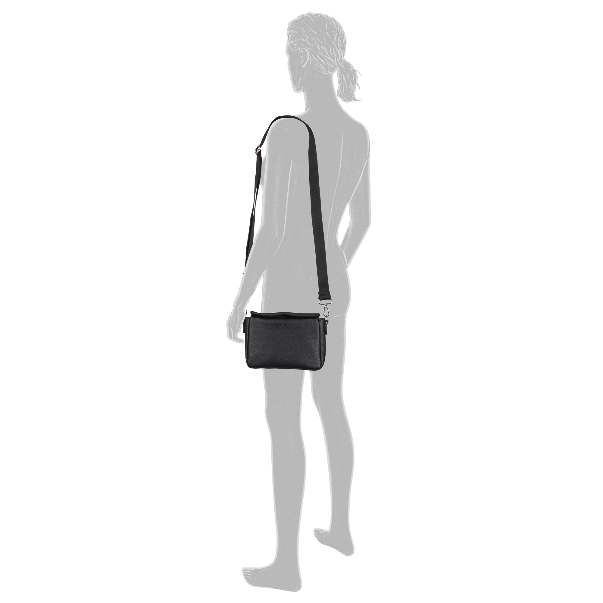 TOM TAILOR Sac à bandoulière »Rella« aus fein genarbtem Material mit farblich passendem Gewebeband