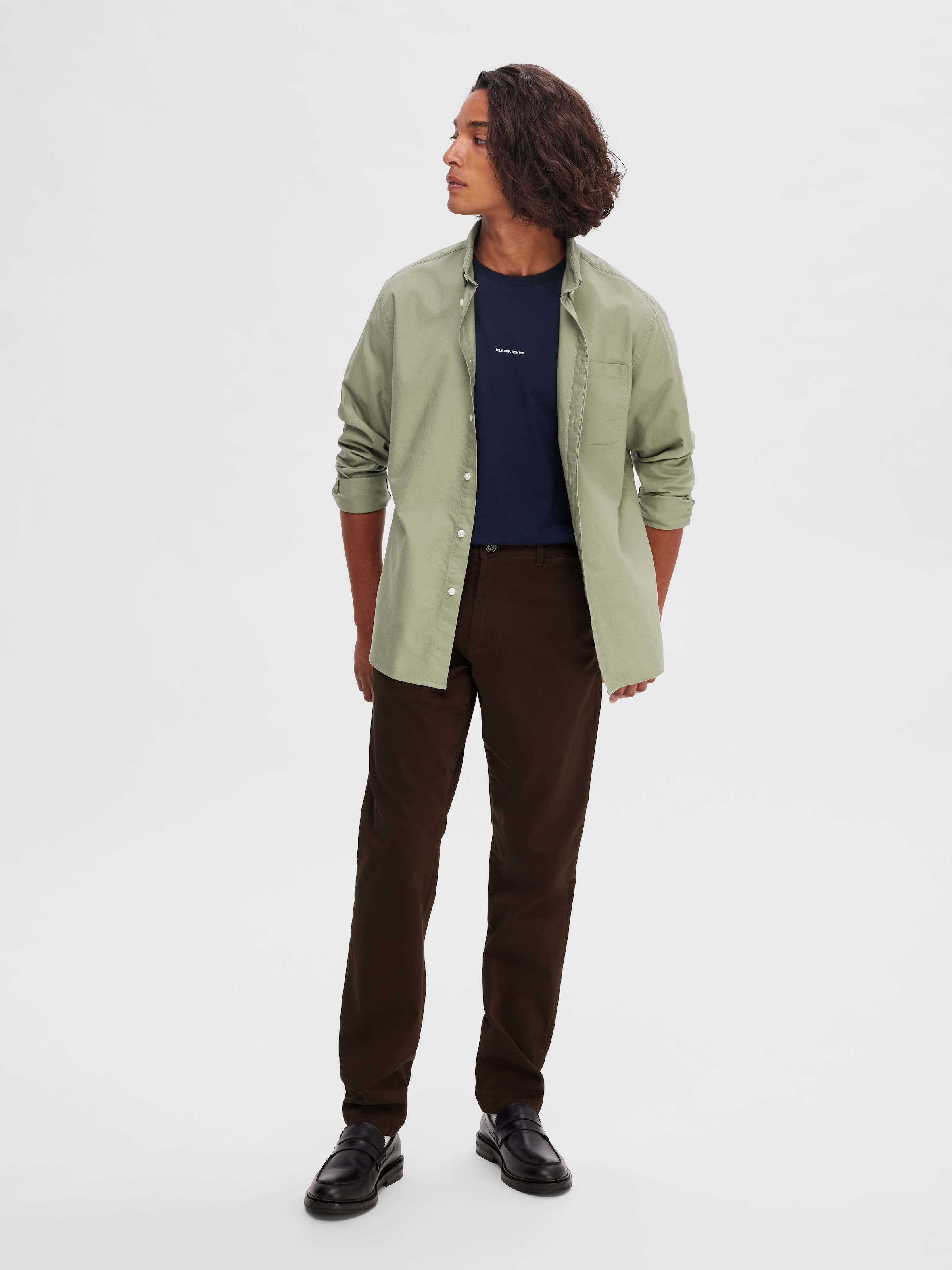SELECTED Chemise à manches longues »SLHREGRICK-OX SHIRT LS NOOS« coton, coupe régulière