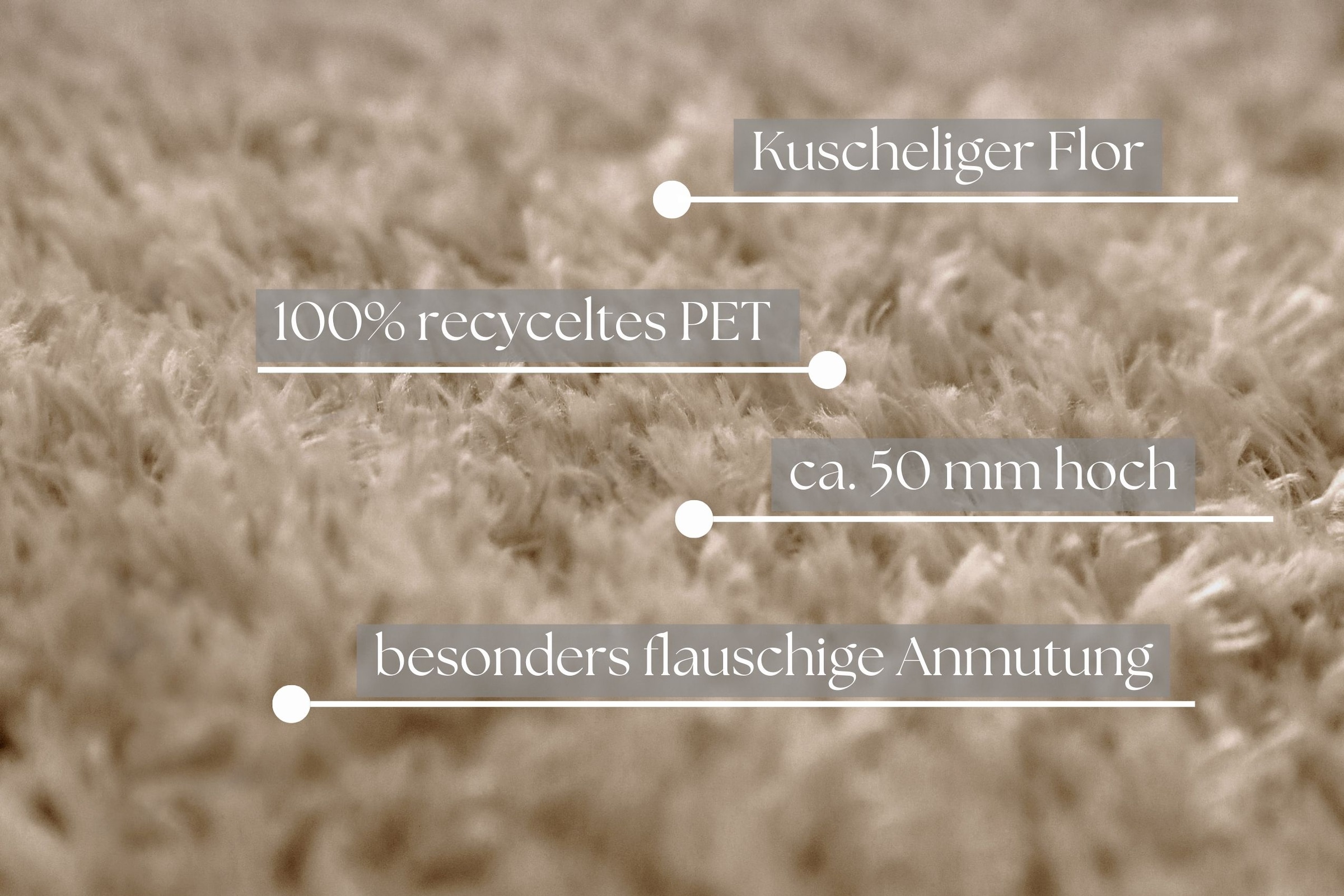 GOODproduct Tapis à poils longs »Josetta , auch als Läufer erhältlich« Rectangulaire 50 mm Höhe Langflor, Shaggy, dichter weicher Hochflor, uni farben, Wohnzimmer