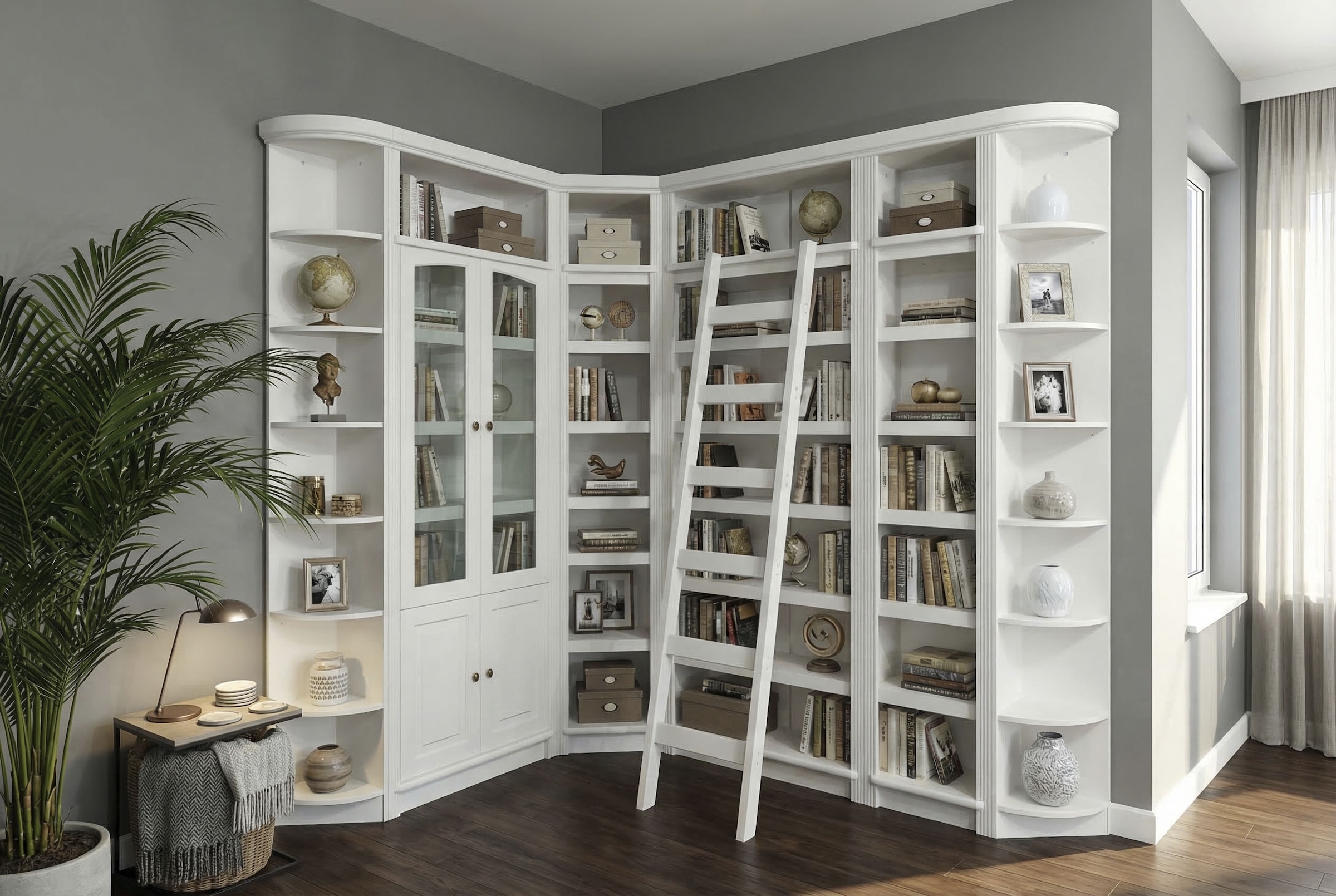 GOODproduct Étagère à échelle »Soeren Leiter B/T/H: 40/1,8/190 cm, massive Kiefer, FSC®-zertifiziert« passend für Regal Soeren Höhe 220 cm, funktionales Design