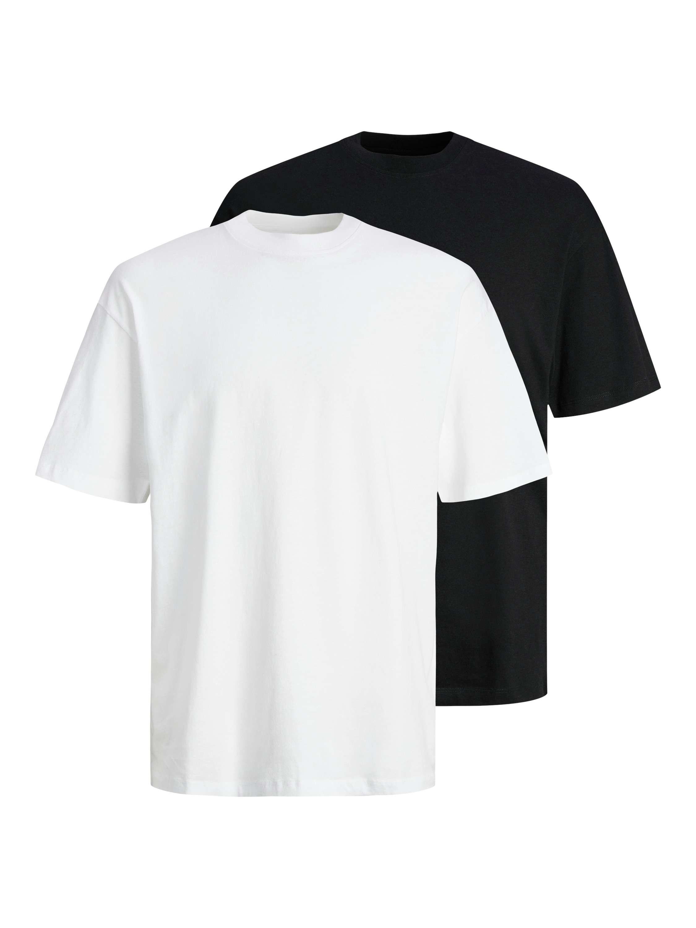 Jack & Jones Shirt à col rond »JJEBRADLEY TEE SS O-NECK 2PK MP NOOS« Paquet, 2 cuis coton, coupe décontractée