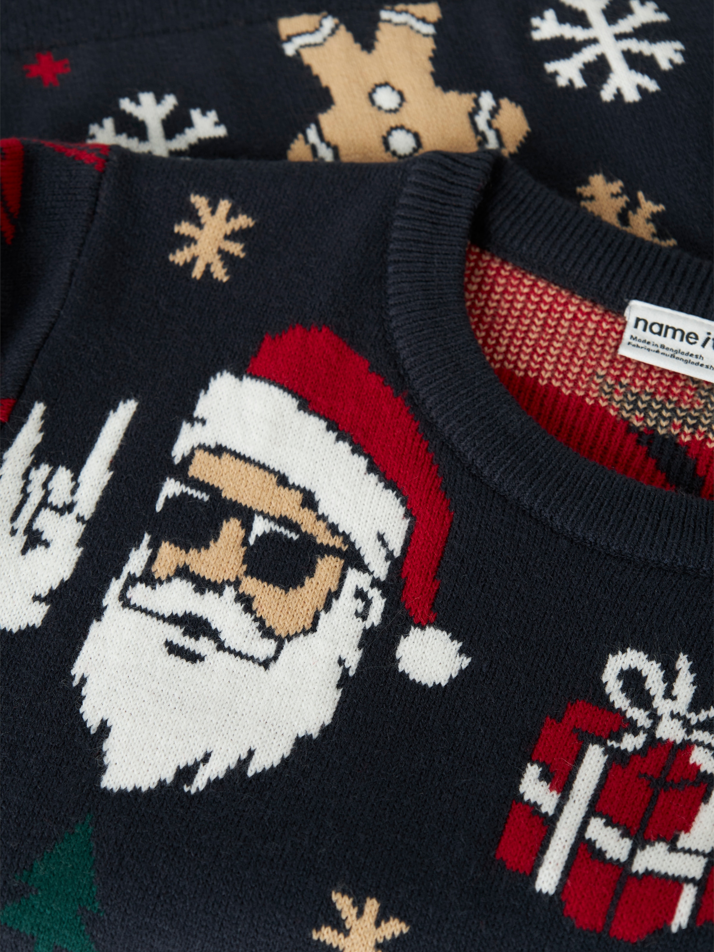 Name It Pull de Noël »NKMRICO LS LOOSE KNIT« Weihnachten, Kunstfaser, normal geschnitten