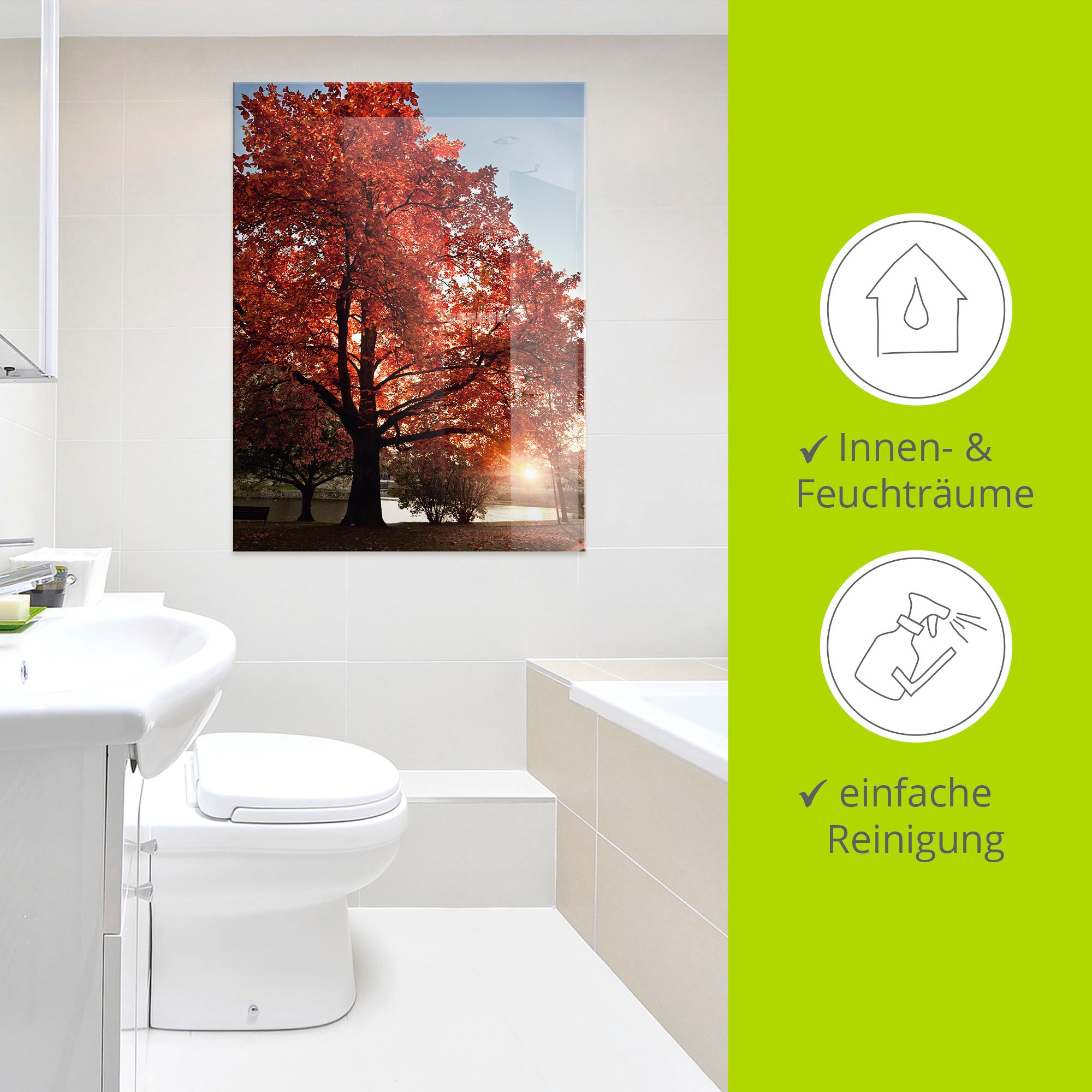 Artland Tableau en verre »Herbstbaum« 1 cuis tlg. in verschiedenen Grössen