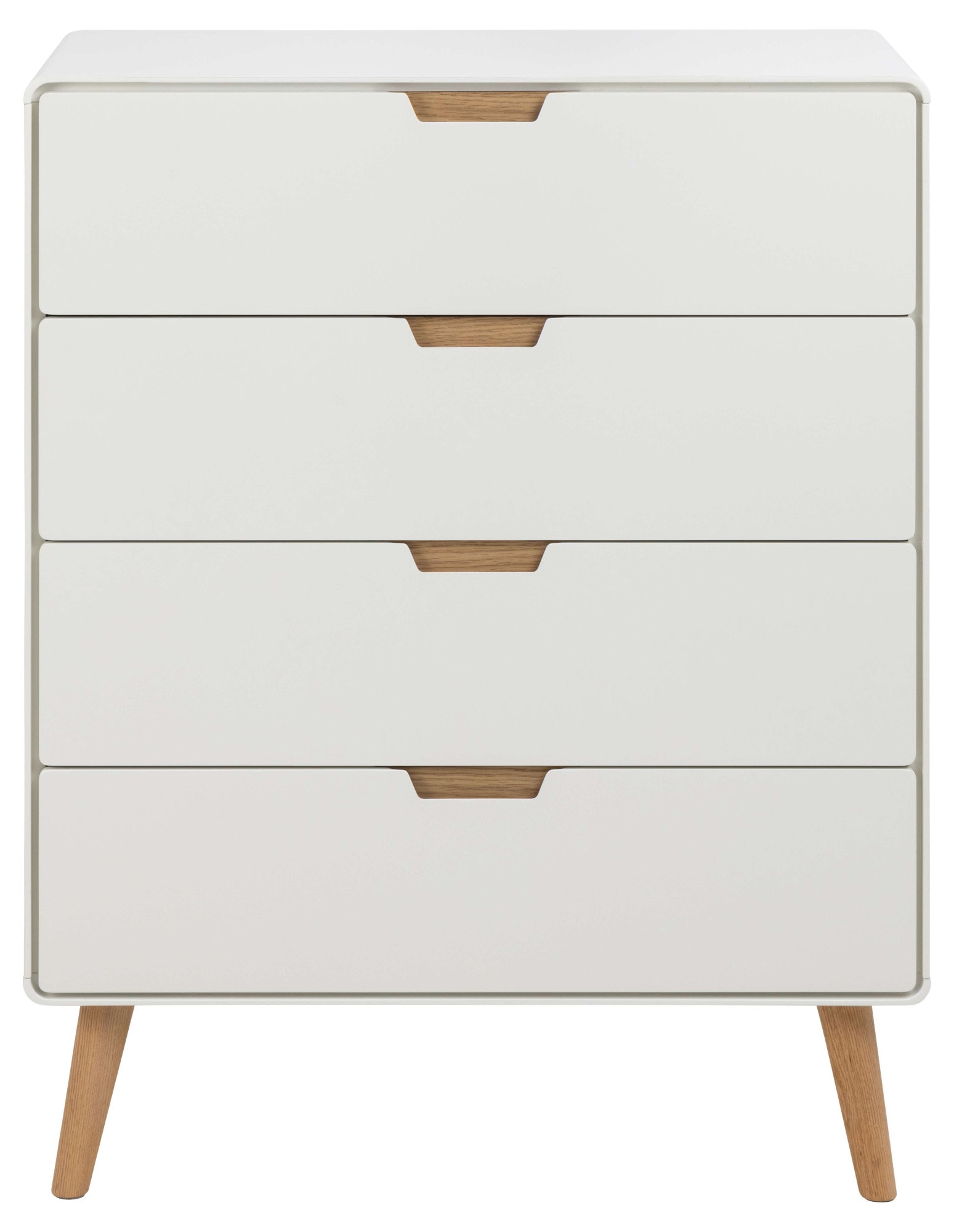ACTONA GROUP Highboard »Lowell« 4 Schubladen mit Dämpfung, nordischer Stil, Weiss, B: 100 cm