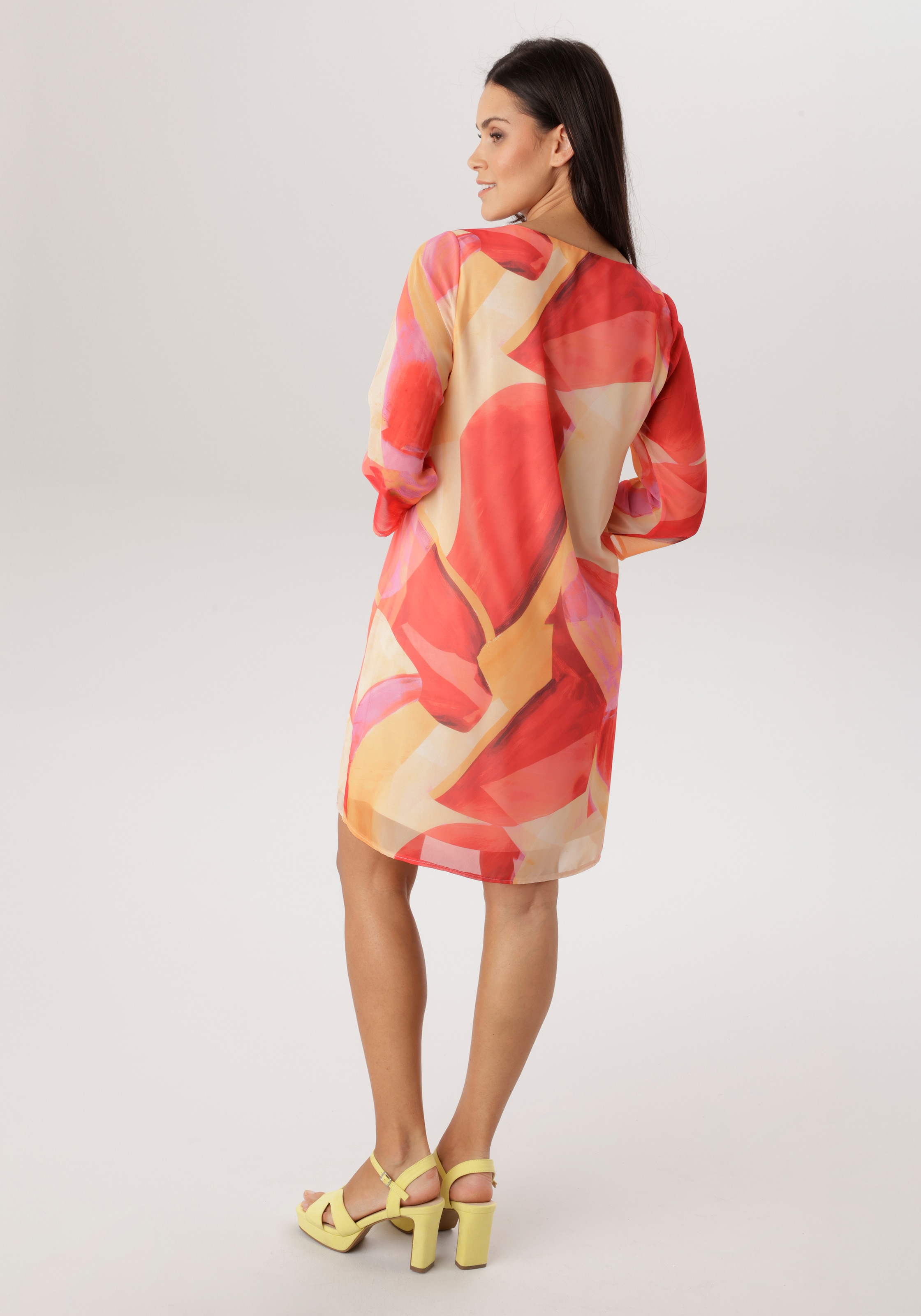 Aniston SELECTED Robe en mousseline de soie aus zartem Chiffon und gefüttert - NEUE KOLLEKTION