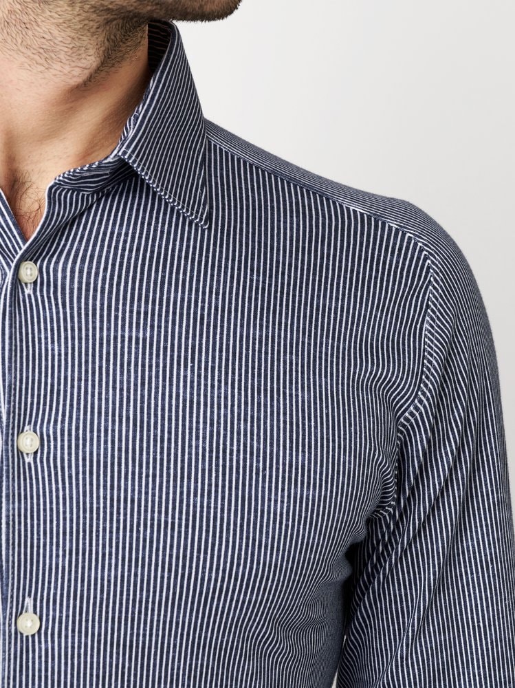 DESOTO Chemise à manches longues »Casual Kent 1/1« Jerseyhemd, Kentkragen, Slim Fit