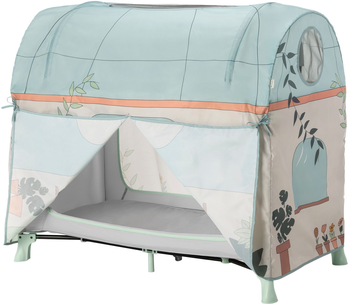 Hauck Bettzelt »Travel Bed Cover, Plants« Ergänzung für hauck Reisebetten (120 x 60 cm)