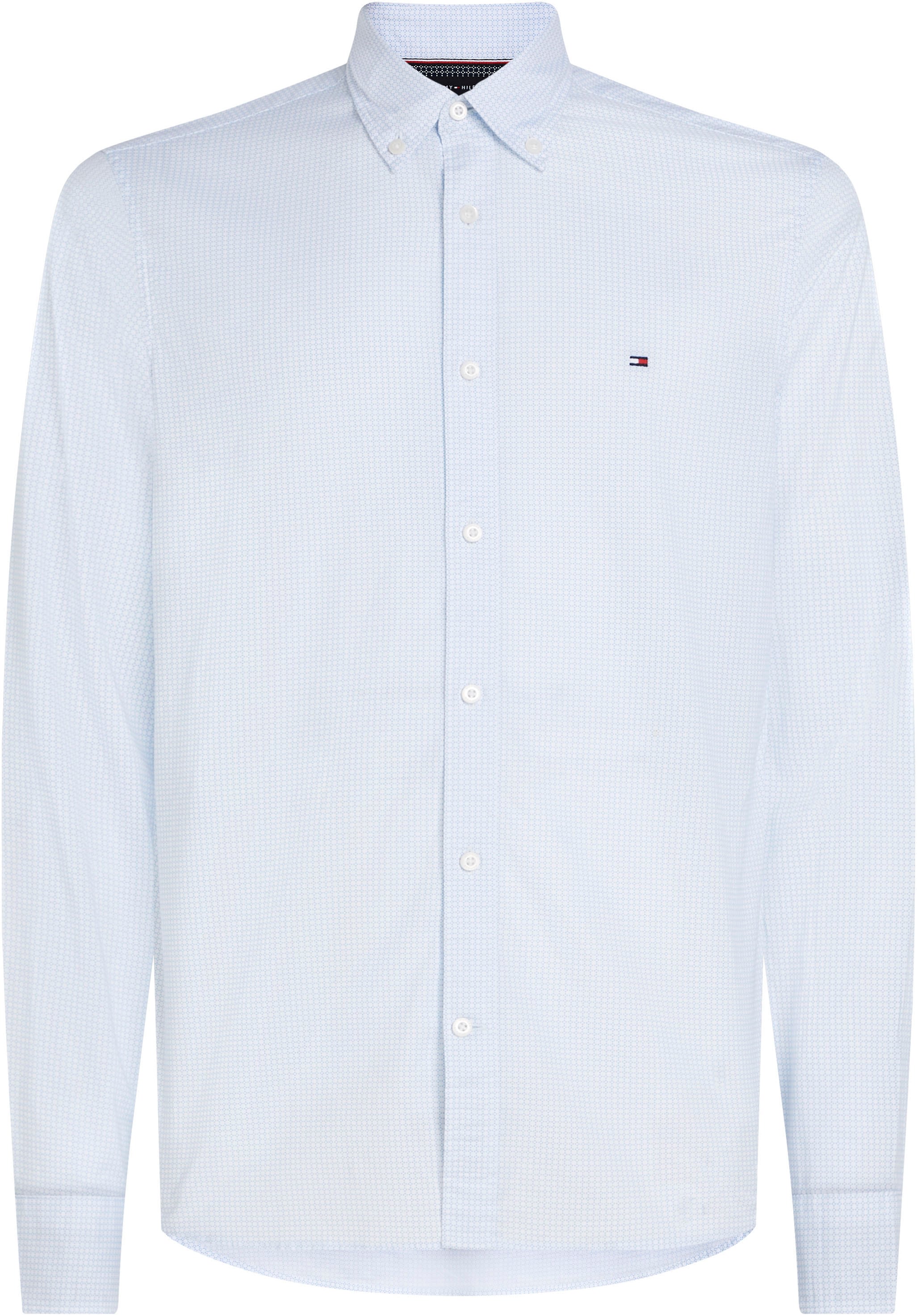 Tommy Hilfiger Businesshemd »FLEX MICRO FOULARD Slim Fit SHIRT« Mit Minimal-Print, Button-down-Kragen