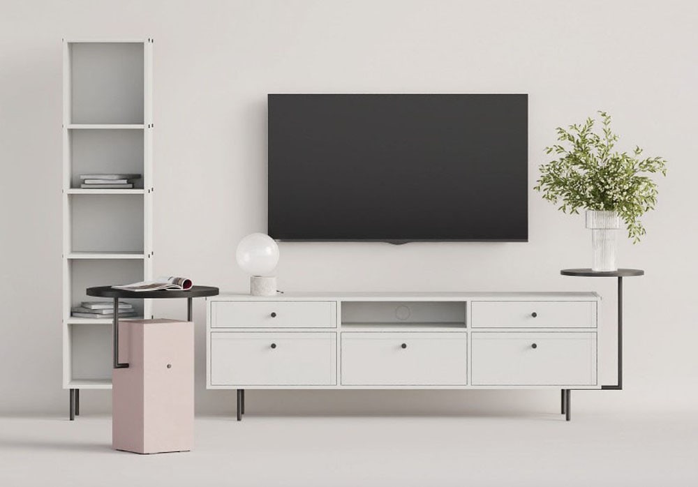 Home affaire Étagère sur pied »Arrocco: Schlankes Regal in 2 Farben mit Metallelementen, stilvoll« B/T/H: 39,4/35/175cm, 5 offene Fächer, viel Platz, Made in Poland