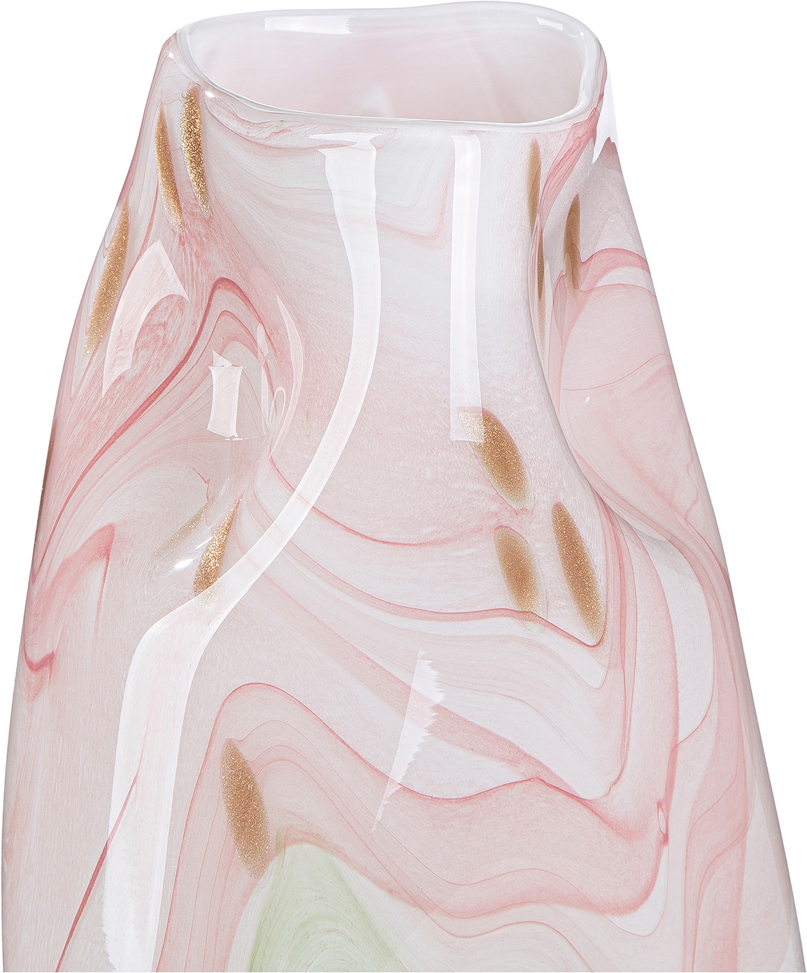 GILDE Vase de table »Vase Antanarivo rosa H. 33,5 cm« Vase décorative, verre, Antananarivo, décoration de table, déco tendance, vase design