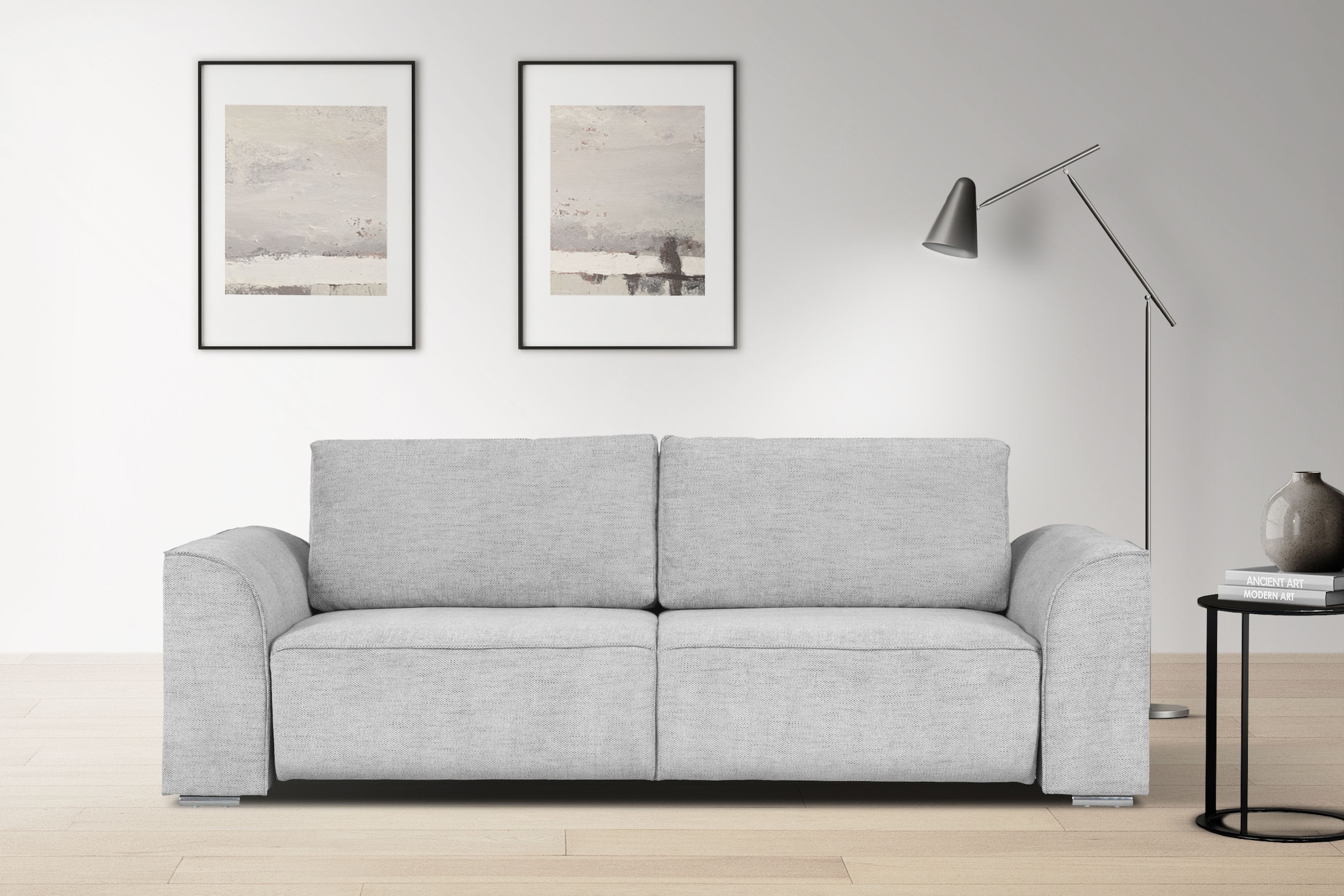 INOSIGN 3-places »BEATRICE, B: 250 cm - wahlweise mit Bettfunktion« u. Bettkasten, incl. 2 Zierkissen