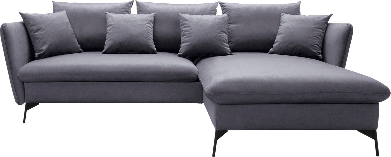 GOODproduct Ecksofa »LIVORNO,258 cm, L-Form,« Schlaffunktion u. Bettkasten (139/224cm), Samt, Struktur, Webstoff