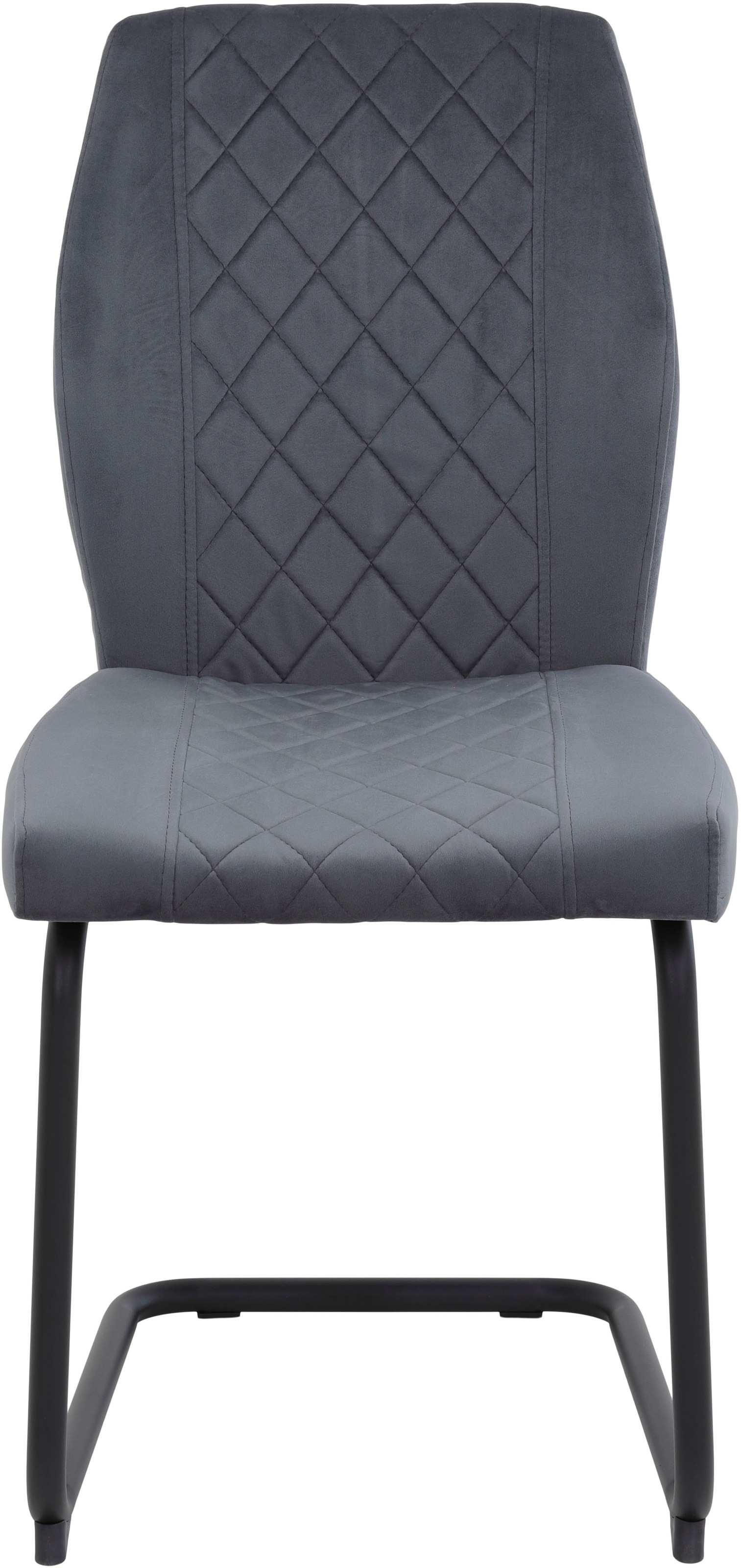 HELA Chaise cantilever »OSLO« (Set) 4 cuisFreischwinger,Rautensteppung,Microfaser Samtvelour,140kg belastbar