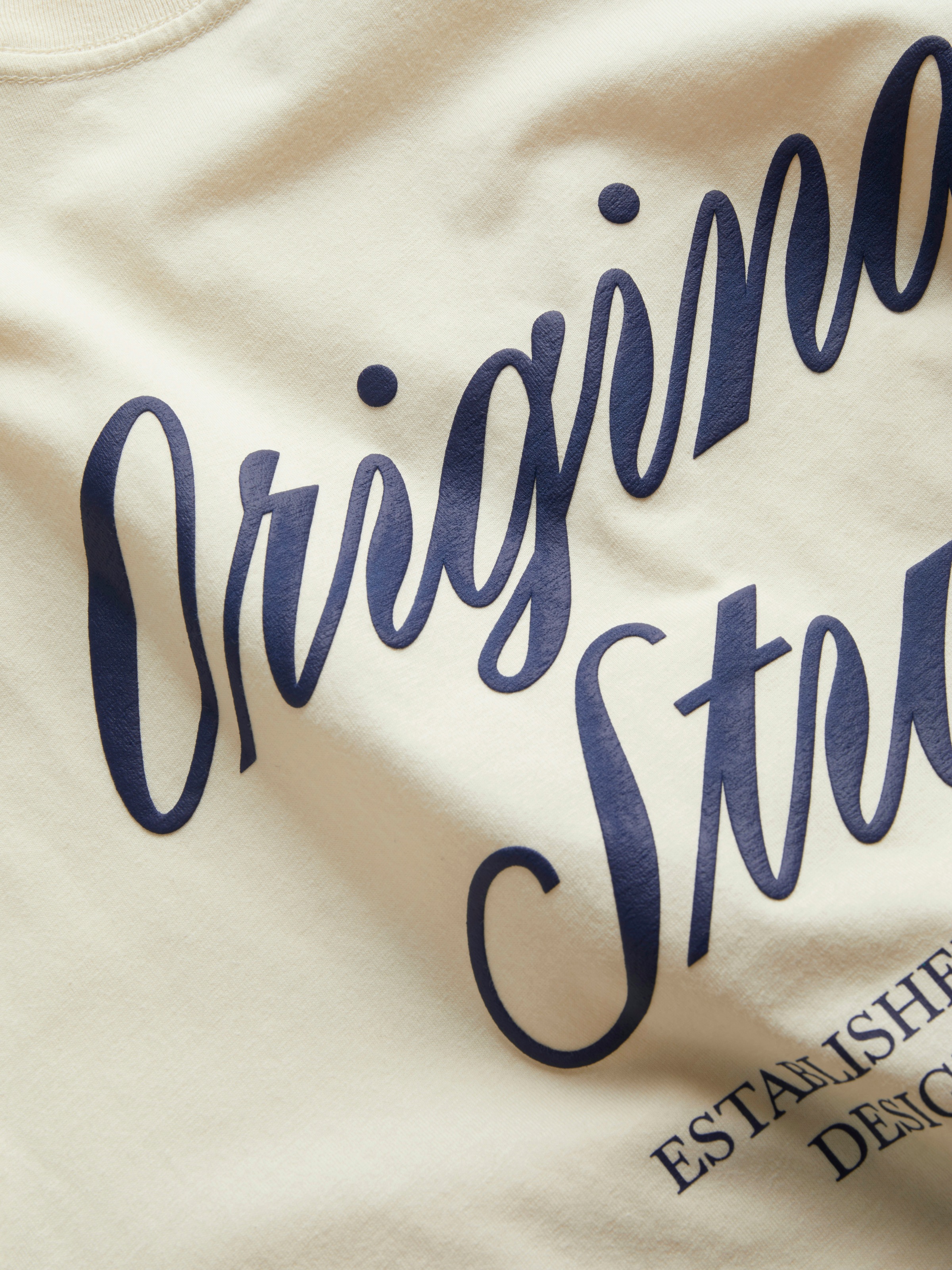 Jack & Jones T-shirt à manches courtes »JORNORREBRO TYPO TEE SS CREW NECK NOOS« Baumwolle, relaxed fit