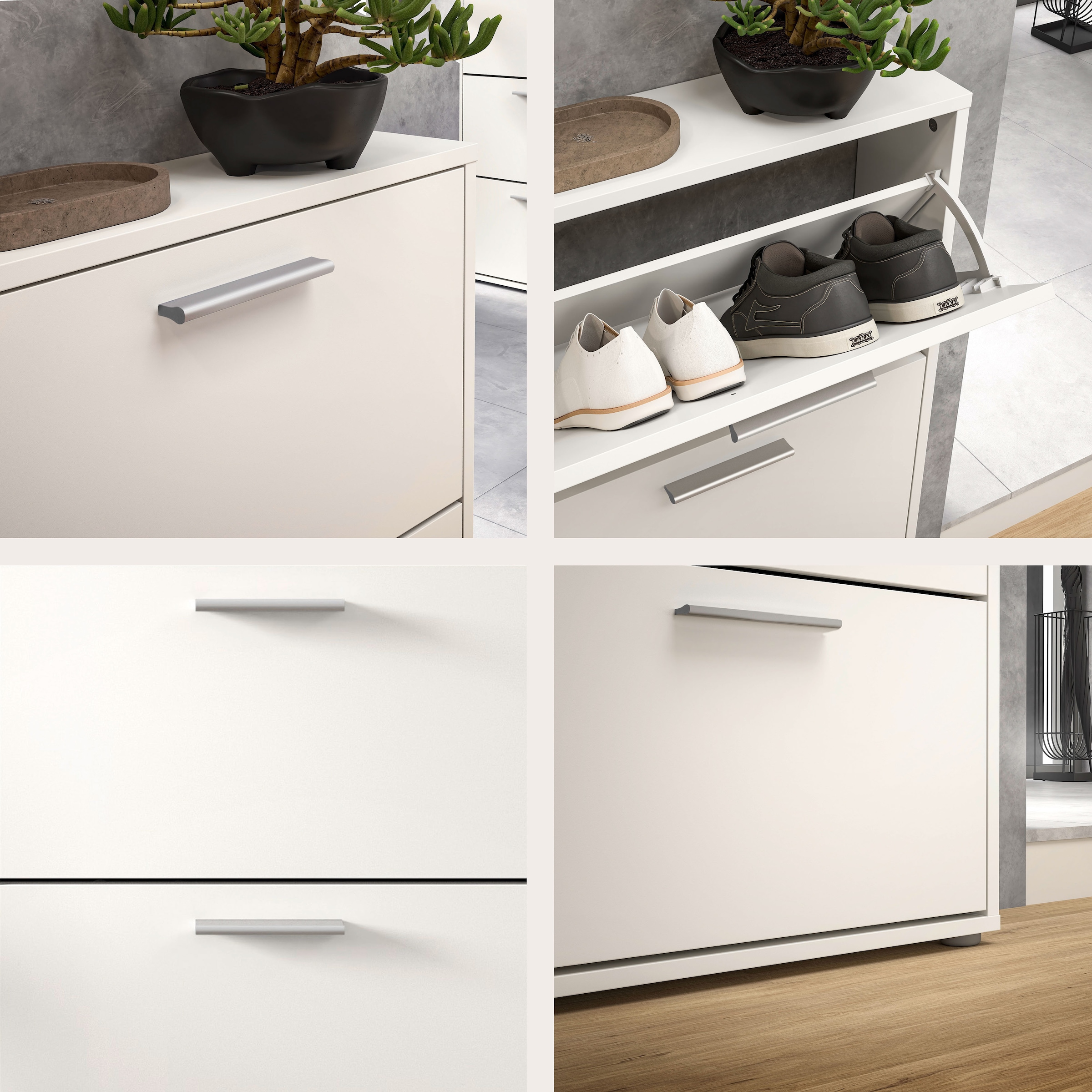 HBZ Commode à chaussures »Sam Schuhkipper, Schuhschrank BxHxT 59x169x17 cm« 1 cuis tlg. mit 5 Klappen