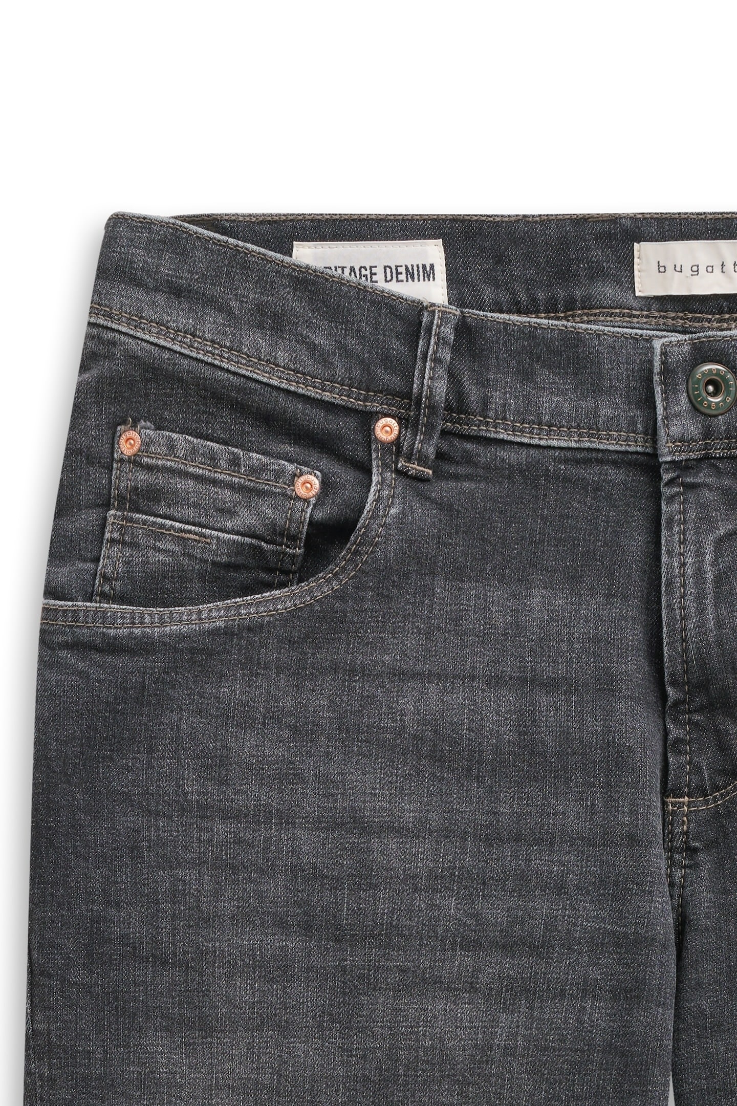 bugatti 5-Pocket-Jeans »Tapered Fit« aus Stretch Handcrafted Denim