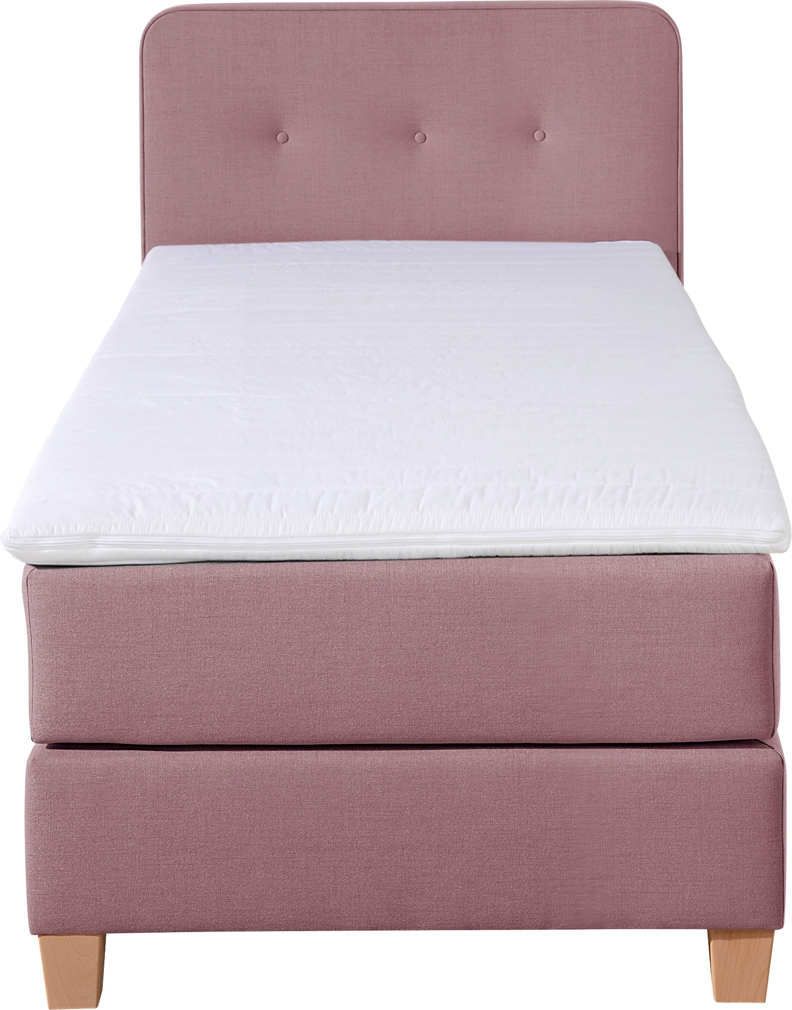 Home affaire Lit boxspring »Fargo« inkl. Topper, in 3 Matratzenarten, in Samt- oder Strukturstoff