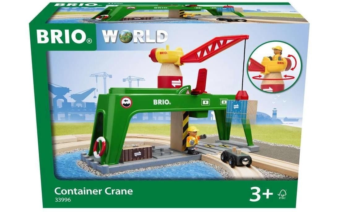 BRIO® Bâtiment de train jouet »Bahn Verlade-Terminal mit Containerkran«