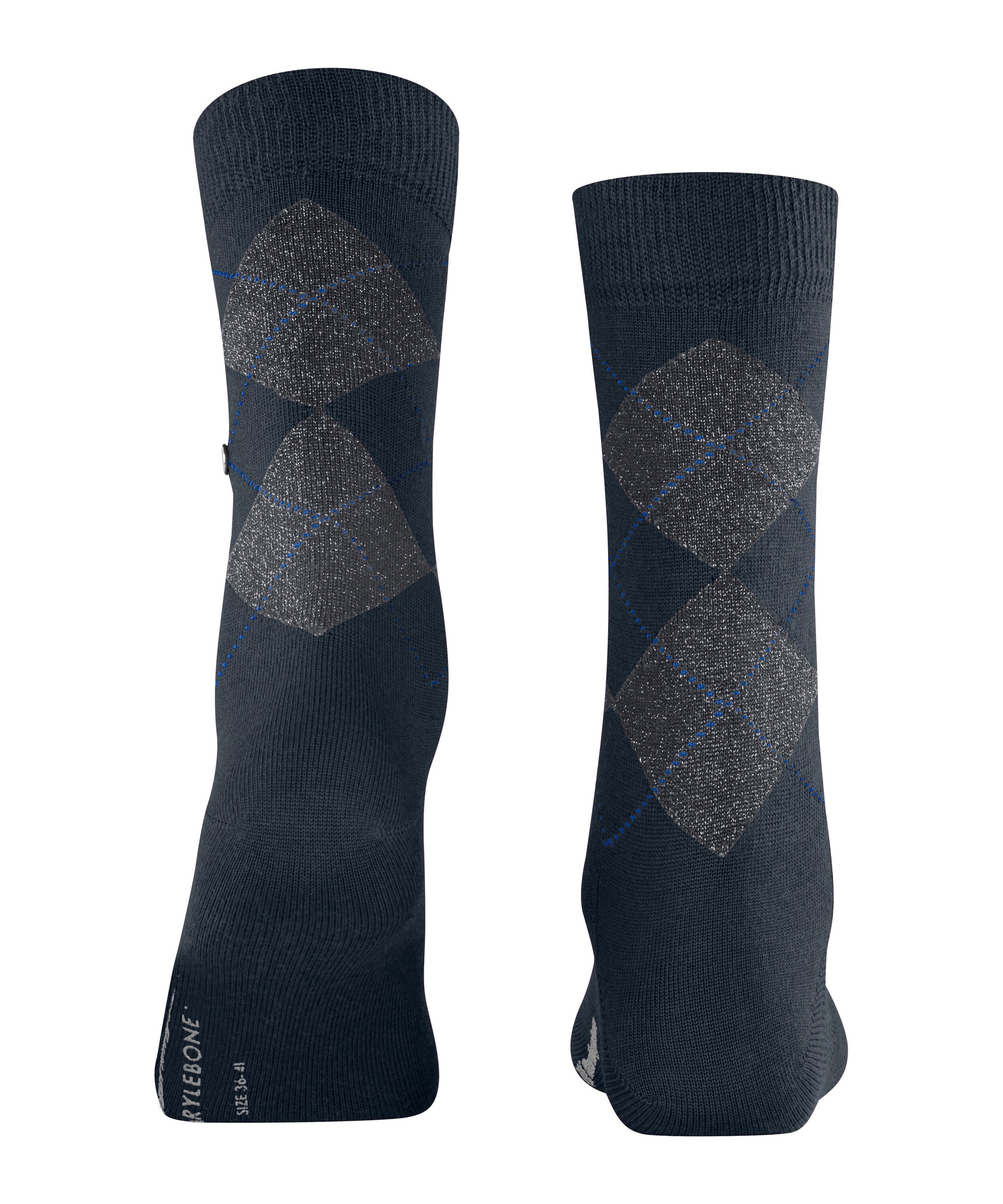 Burlington Socken »Marylebone Glitter« Einheitsgrösse 36-41, Argyle-Muster, Lurex-Fäden, wärmend