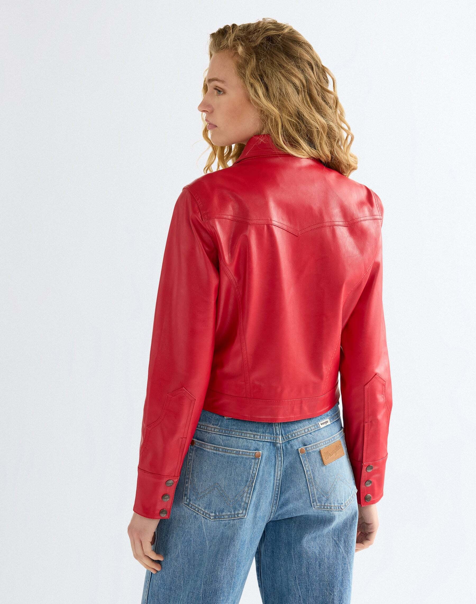 Wrangler Veste en imitation cuir »WRANGLER Kunstlederjacke Slim Seamed«