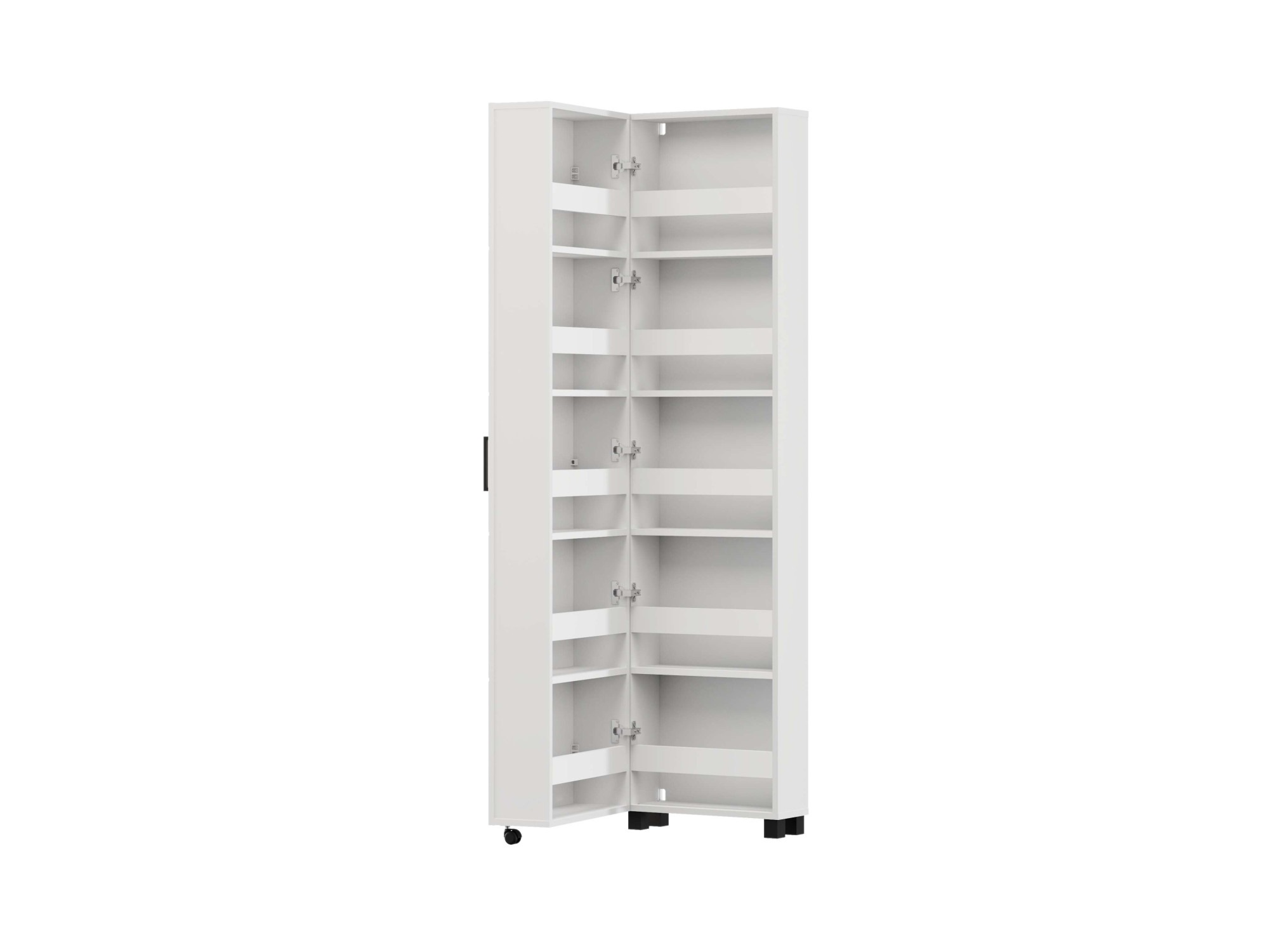 Home affaire Armoire à chaussures »Islay, Drehtür auf Rollen, B/T/H: 45,6/32,4/184,4 cm« Commode à chaussures avec place pour environ 20 paires de chaussures jusqu'à la taille 40
