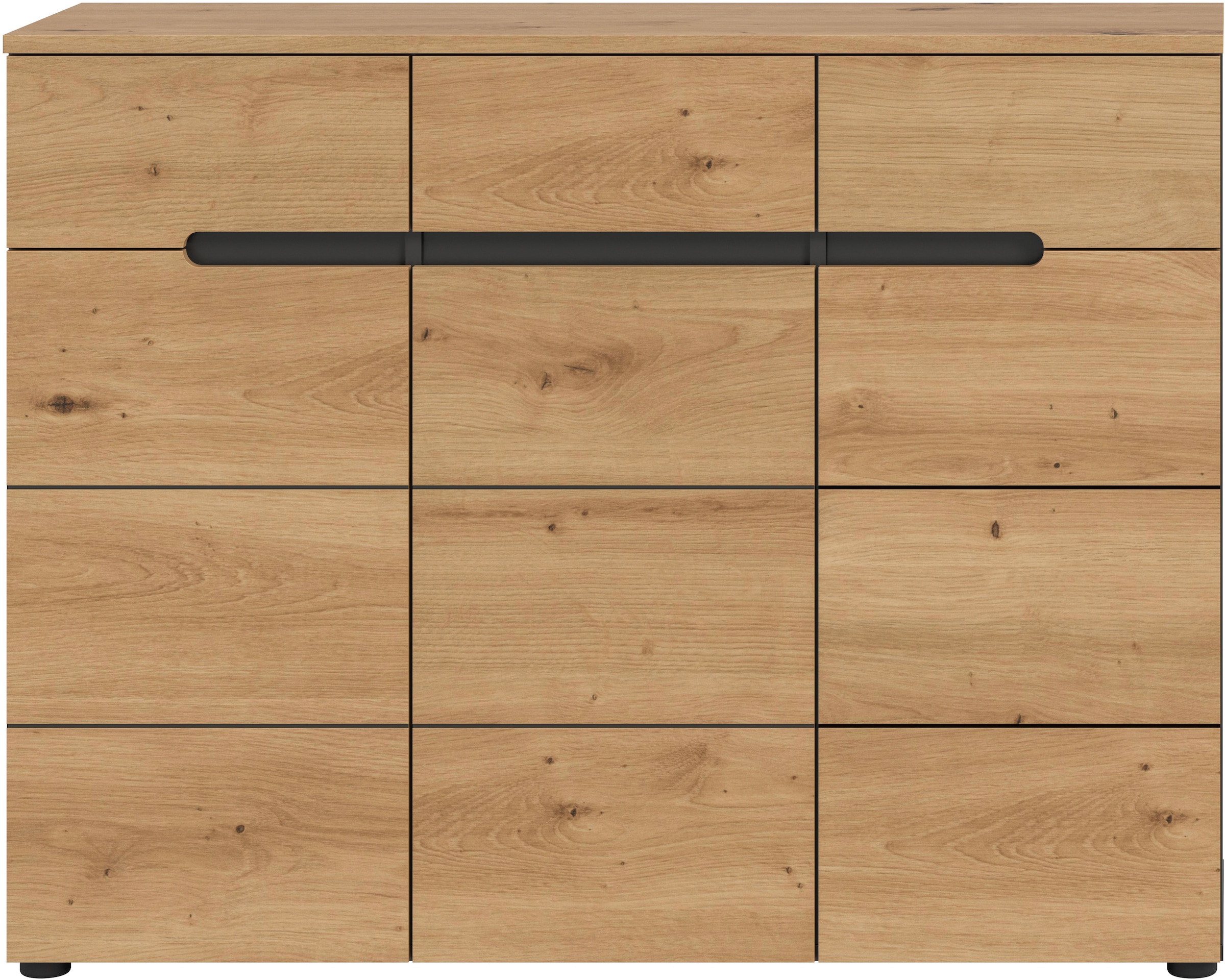 Home affaire Garderobenschrank »REHAT, TOPSELLER!, Breite 120 cm, 3 Türen, 3 Schubkästen, 12 Fächer« in verschiedenen Farben erhältlich, Platz für ca. 24 Paar Schuhe, 1 Stk. tlg. Schuhschrank, Kommode, Schuhkommode, Anrichte, Sideboard