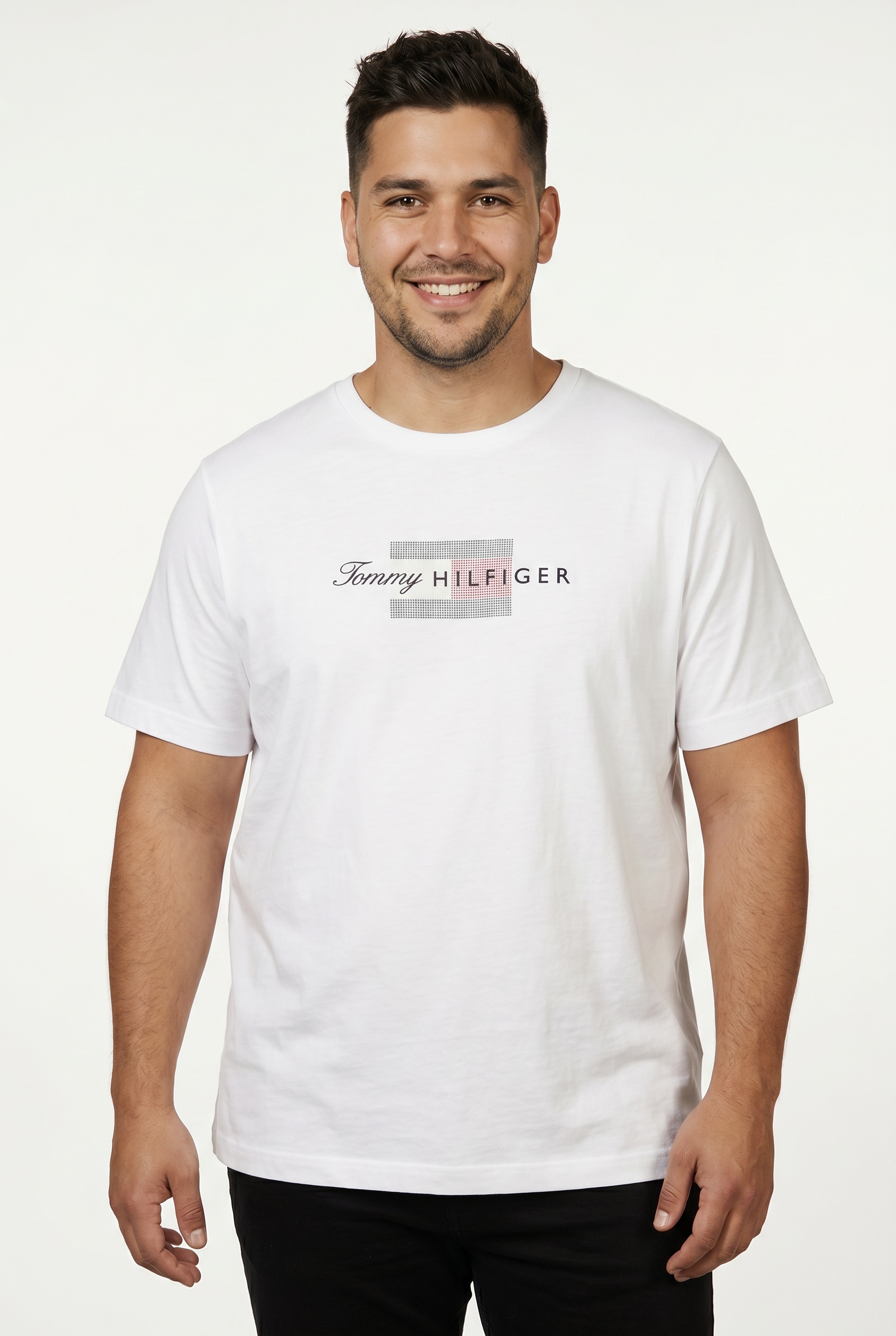Tommy Hilfiger Big & Tall T-Shirt aus Jersey mit Flag-Grafik, Grosse Grössen