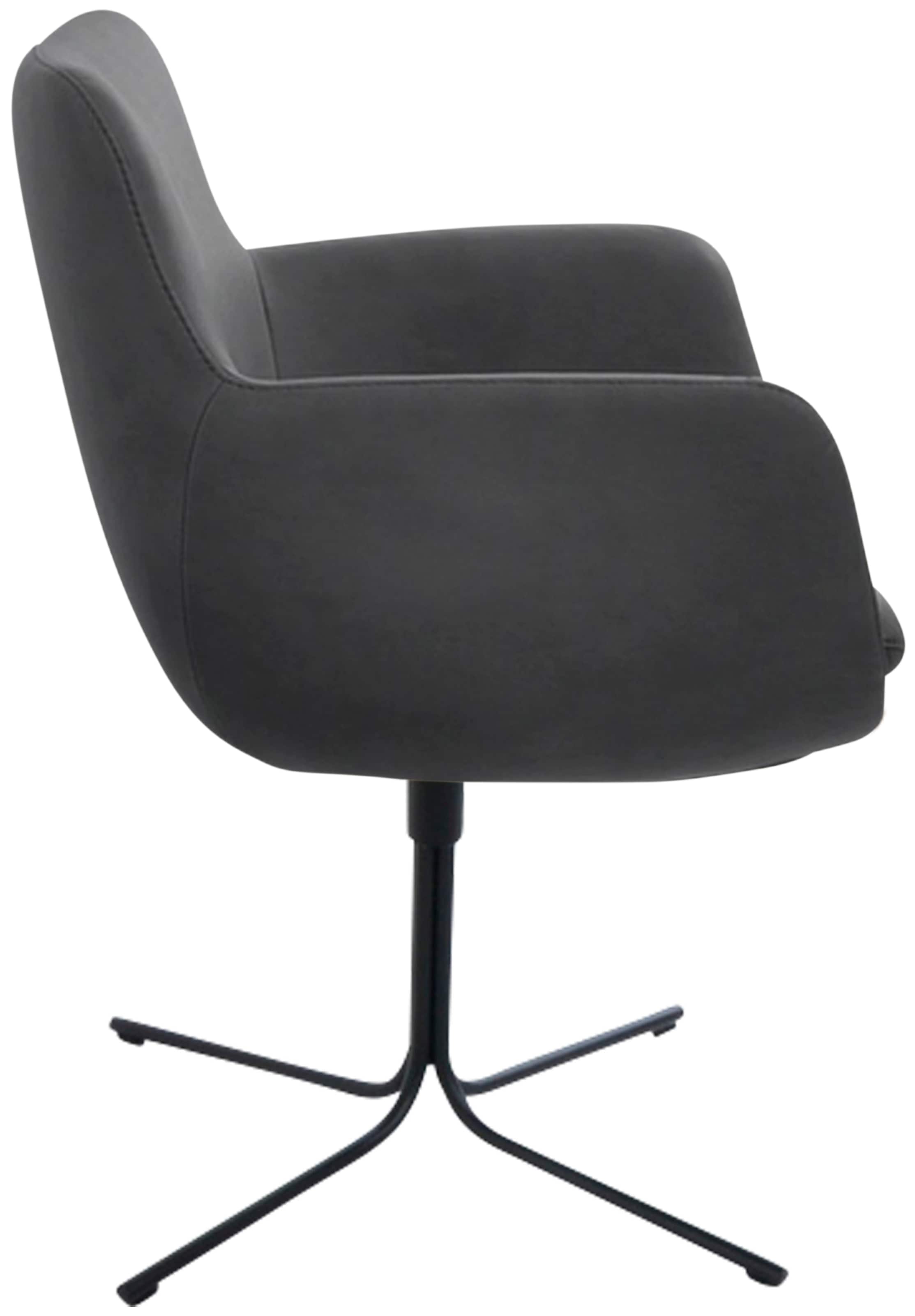 K+W Komfort & Wohnen Chaise de salle à manger »Pego Drehstuhl« () piètement fin à 4 pieds en noir