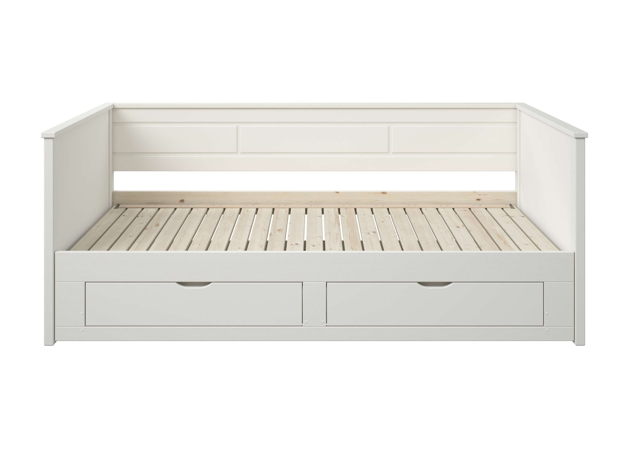 GOODproduct Ausziehbett »Leorben, OTTOs Choice, Daybed, Jugendbett, Landhausstil, Massivholz« B/H/T ca. Liegefläche von 90cm auf 180cm ausziehbar 100x82x210cm,  Liegefläche ausziehbar, 2 Schubladen, inkl. Lattenroste, Stauraumbett