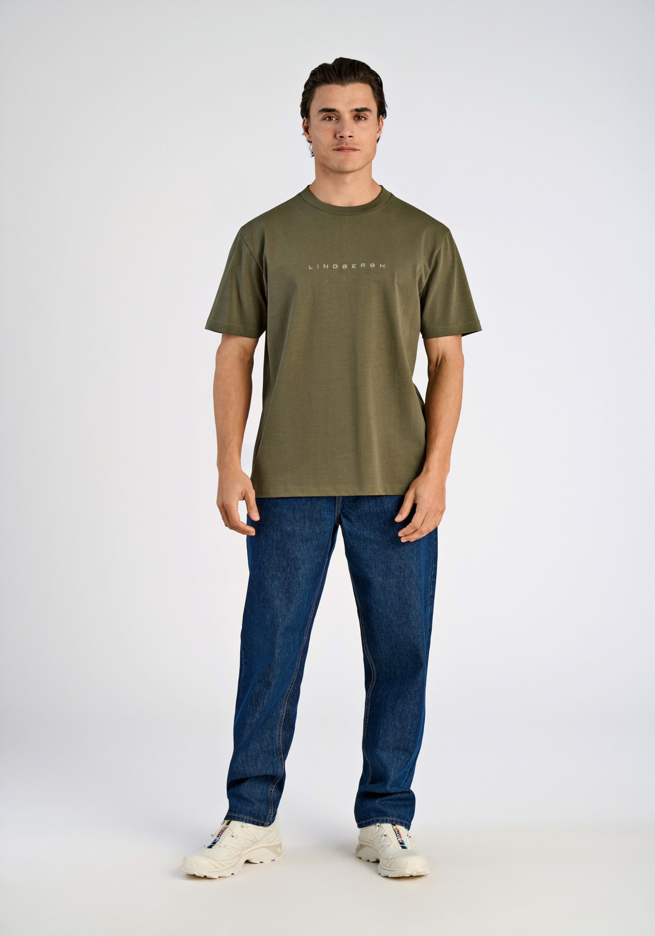 LINDBERGH T-Shirt mit Stickerei auf der Brust