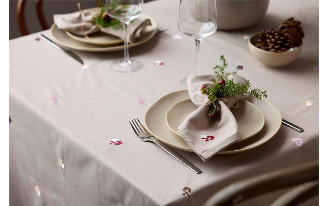 Södahl Serviette en tissu »Christmas Hearts, 40 x 40 cm, 4 Stück« Weihnachtsservietten