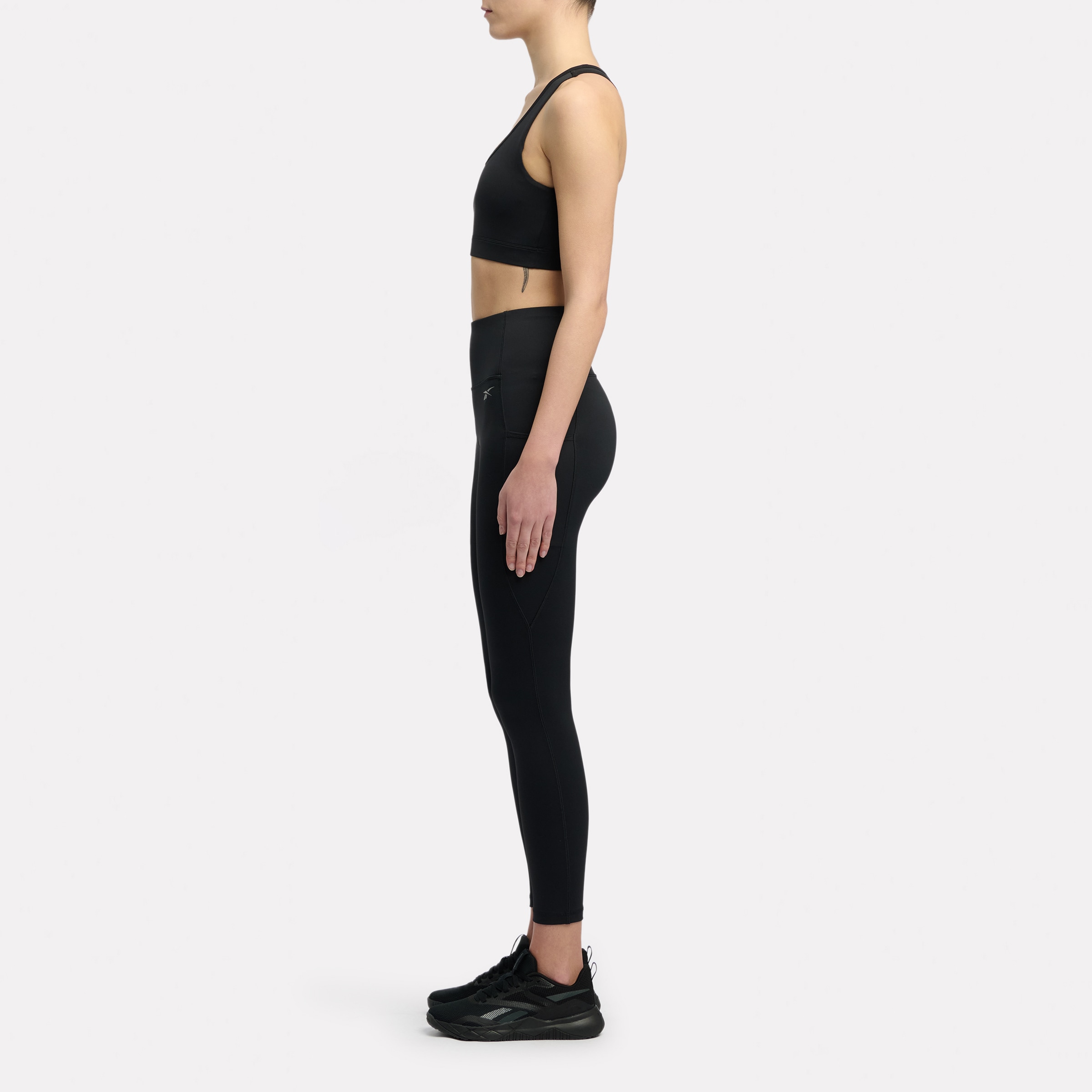 Reebok Lauftights »HIGH RISE FULL LENGTH TIGHTS«  mit Flatlock-Nähten, feuchtigkeitsableitend, atmungsaktiv