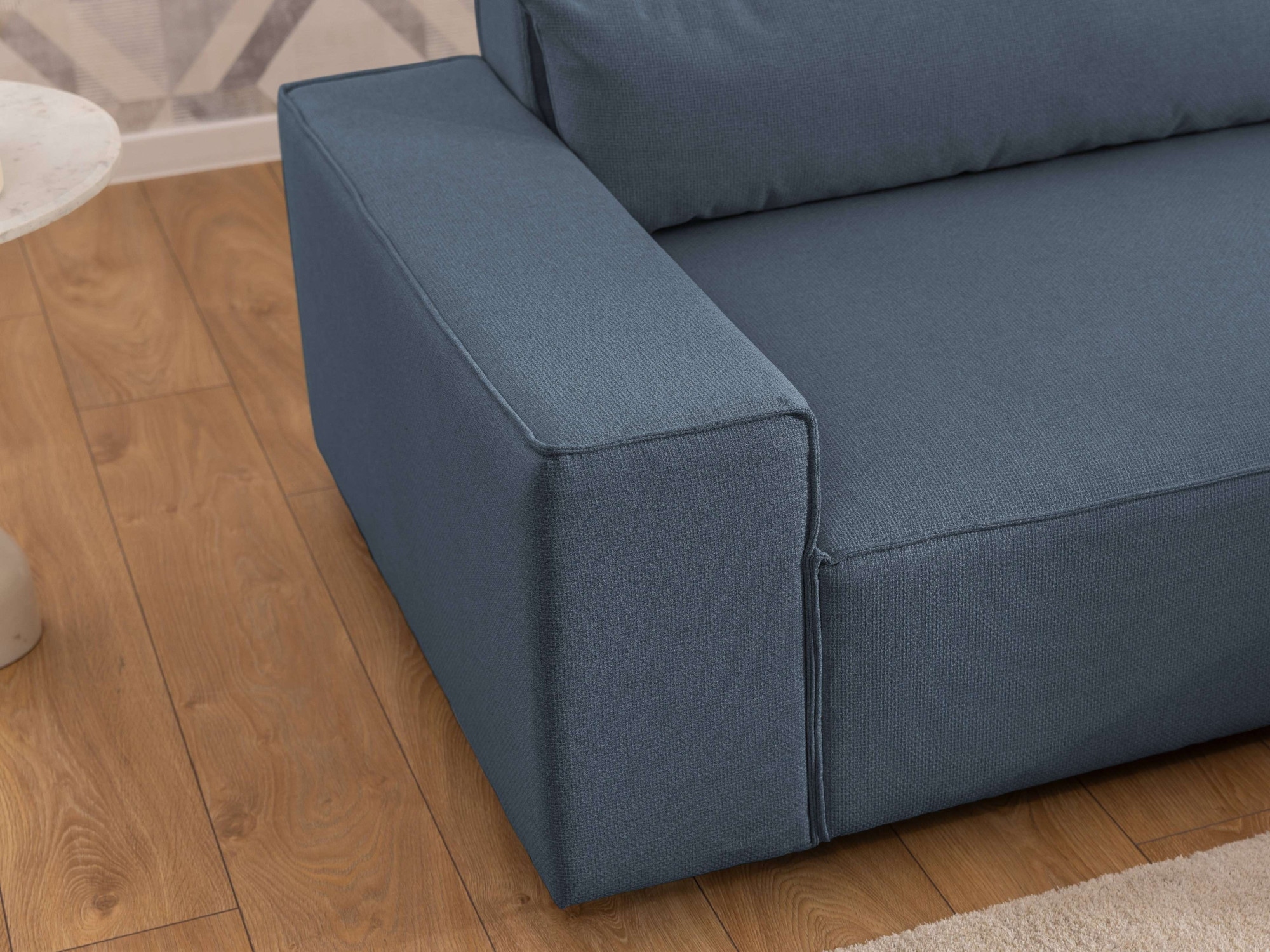 GOODproduct Canapé d'angle »KINLEE Design-Sofa mit Recamiere rechts/links, Masse B/T/H 251/144/70cm« L-Form mit Wellenunterfederung, ohne Bettfunktion, modern und beguem