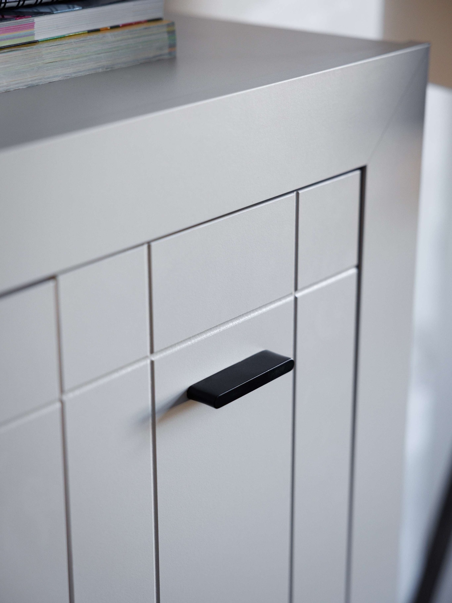 Home affaire Buffet haut »Warwick, Hochkommode, Vitrine, Glasvitrine, Kombi-Highboard« Modernes Highboard: Kaschmir-Dekor, 2 Türen, Heissfolienprägung