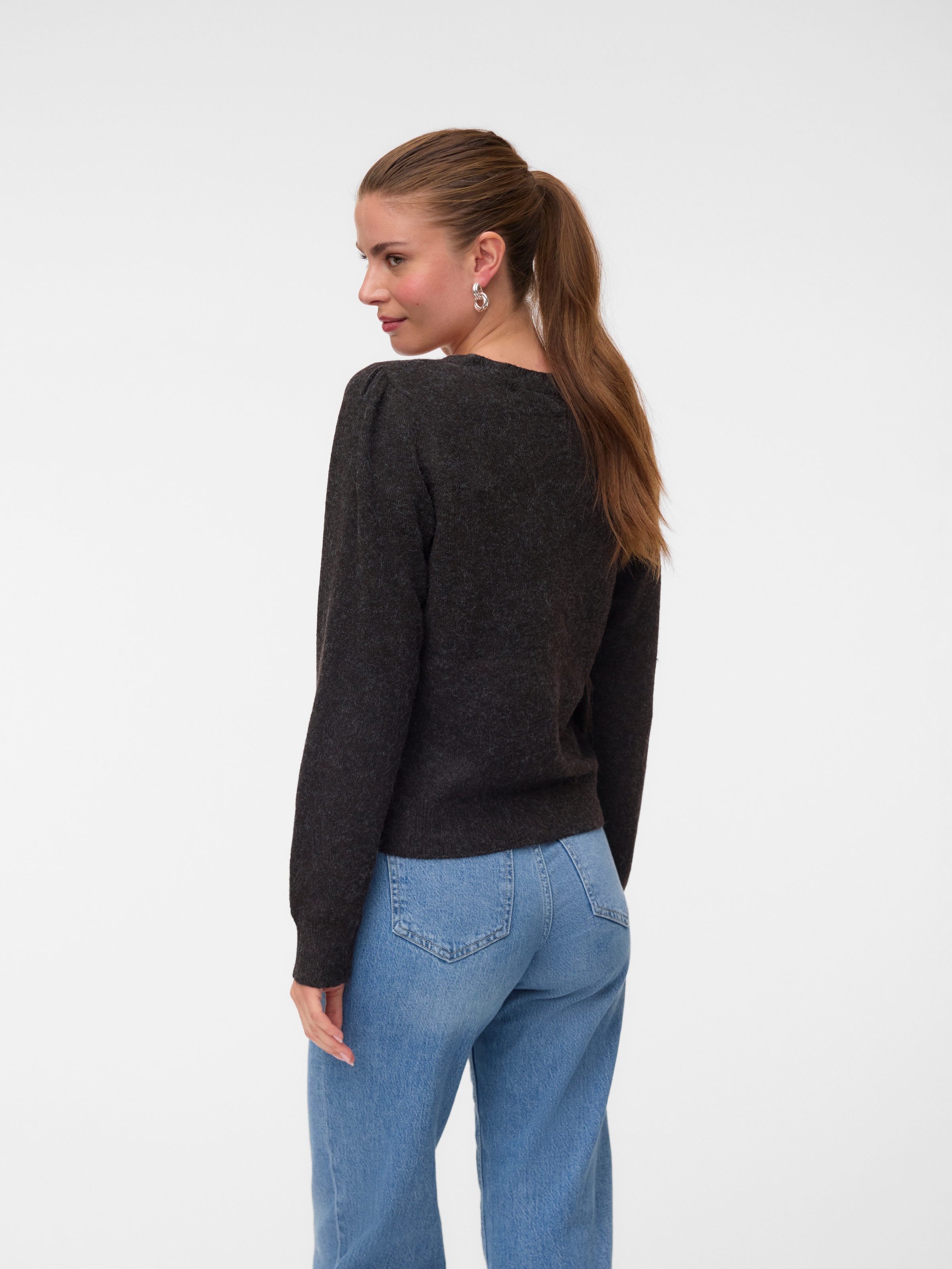 Vero Moda Strickjacke »VMDOFFY LS V-NECK CARDIGAN NOOS« Materialmix
