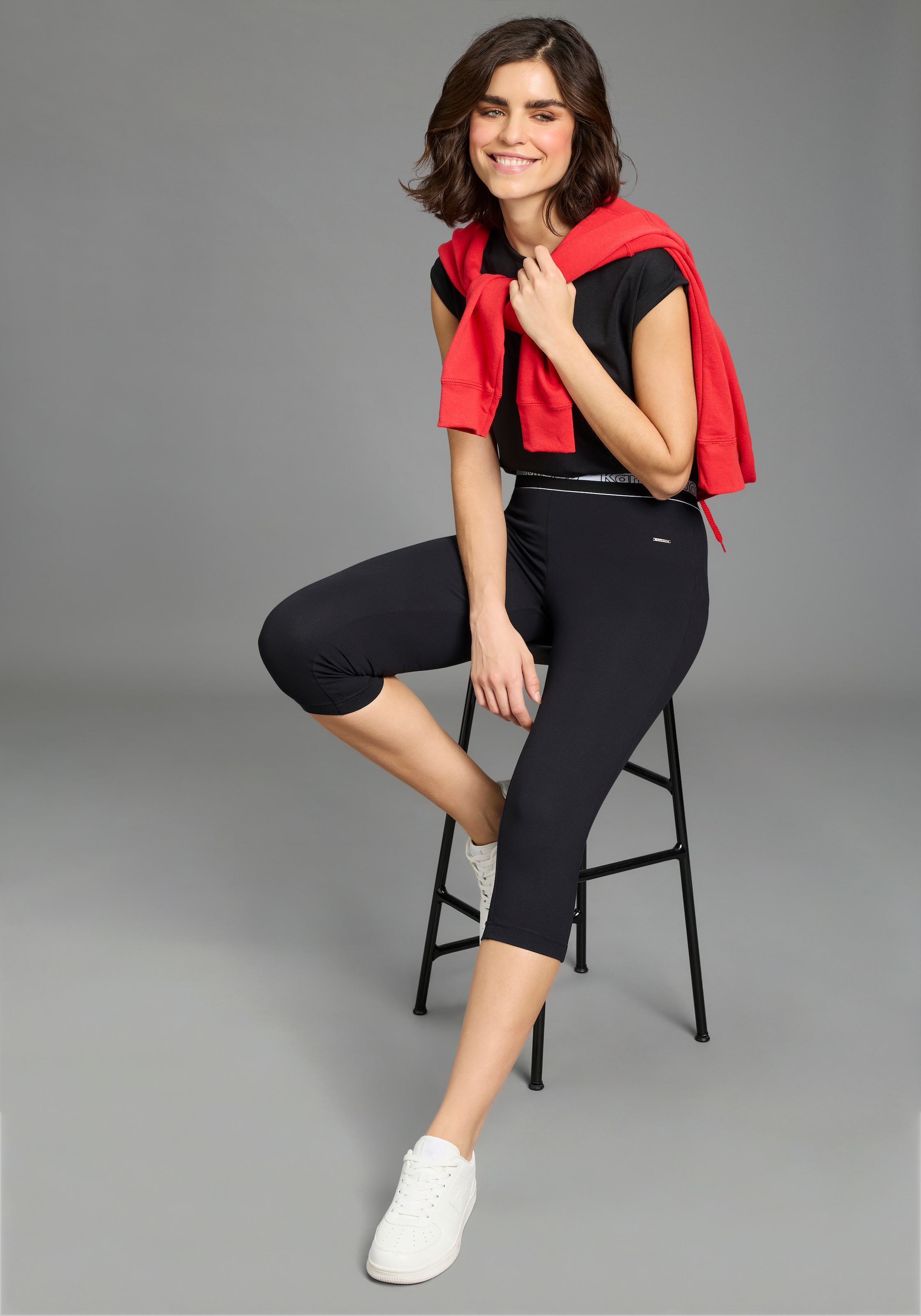 KangaROOS Leggings 3/4  Jerseyhose in 3/4-Länge, körpernahe Passform, mit Gummizug am Bund