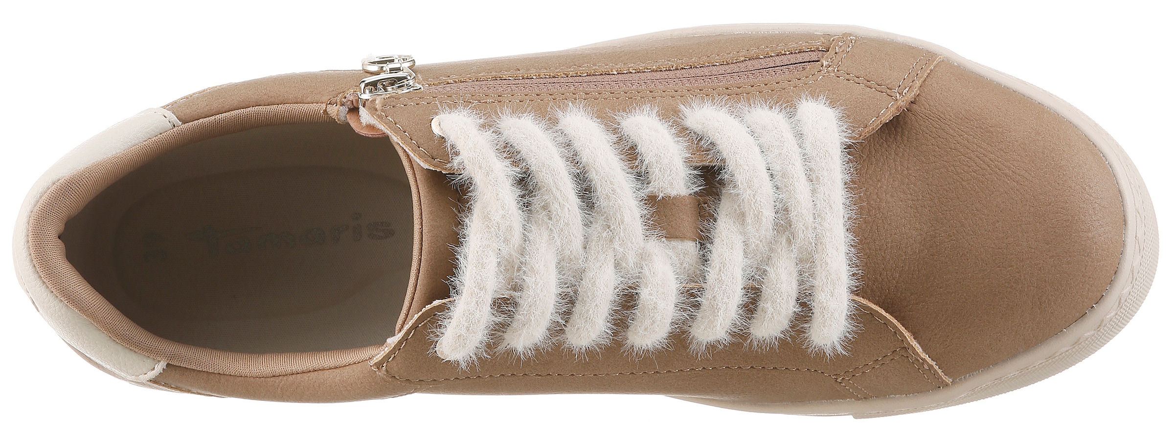 Tamaris Sneaker  Freizeitschuh, Schnürer mit Reissverschluss in veganer Verarbeitung