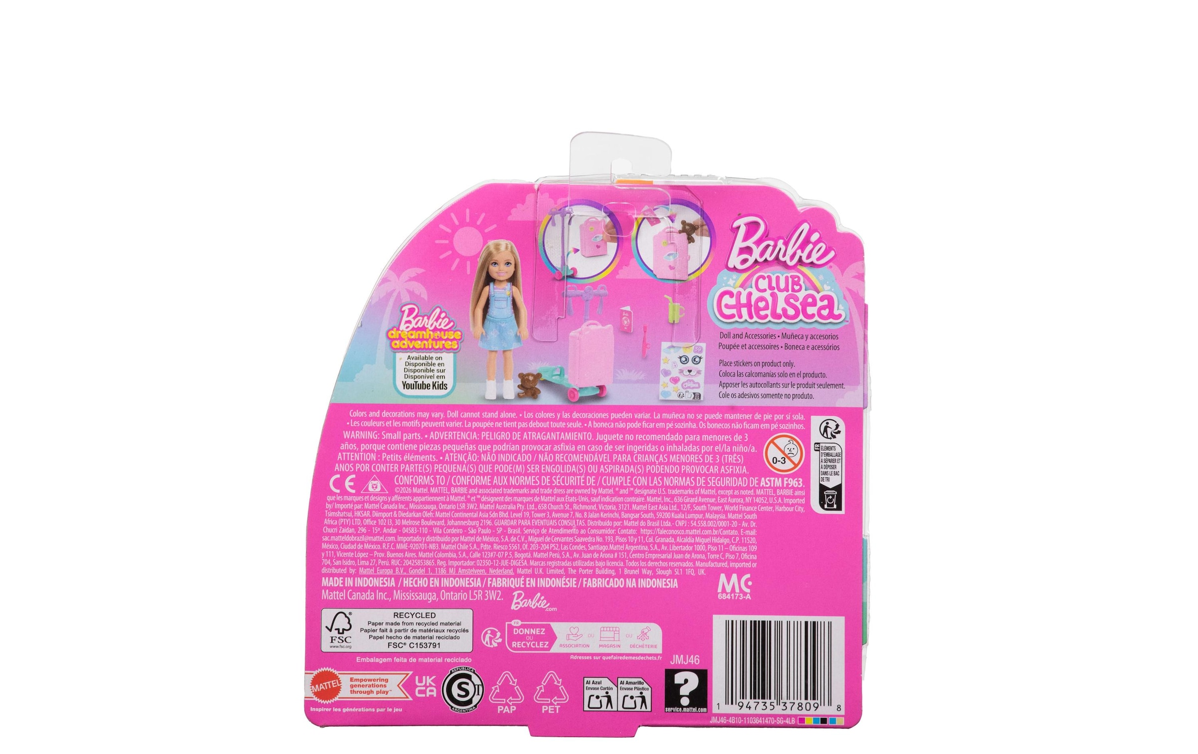 Barbie Poupée à habiller »Barbie Reise Abenteuer Chelsea«