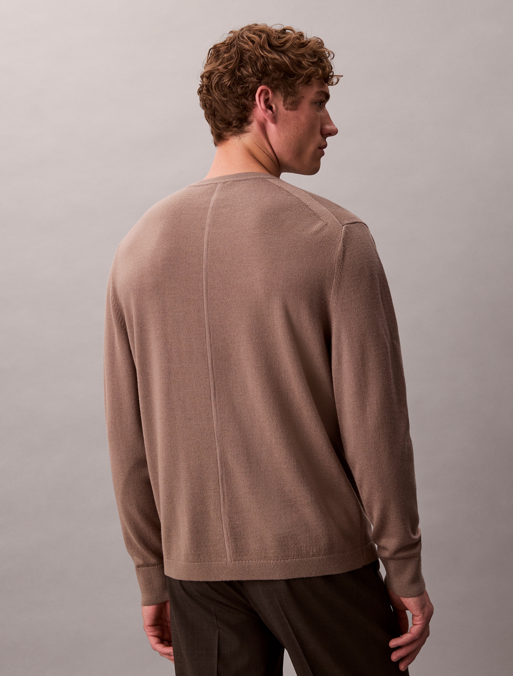 Calvin Klein 1100000002199 »LS 100% MERINO CREW 14GG« Mit Rundhalsausschnitt, regular fit