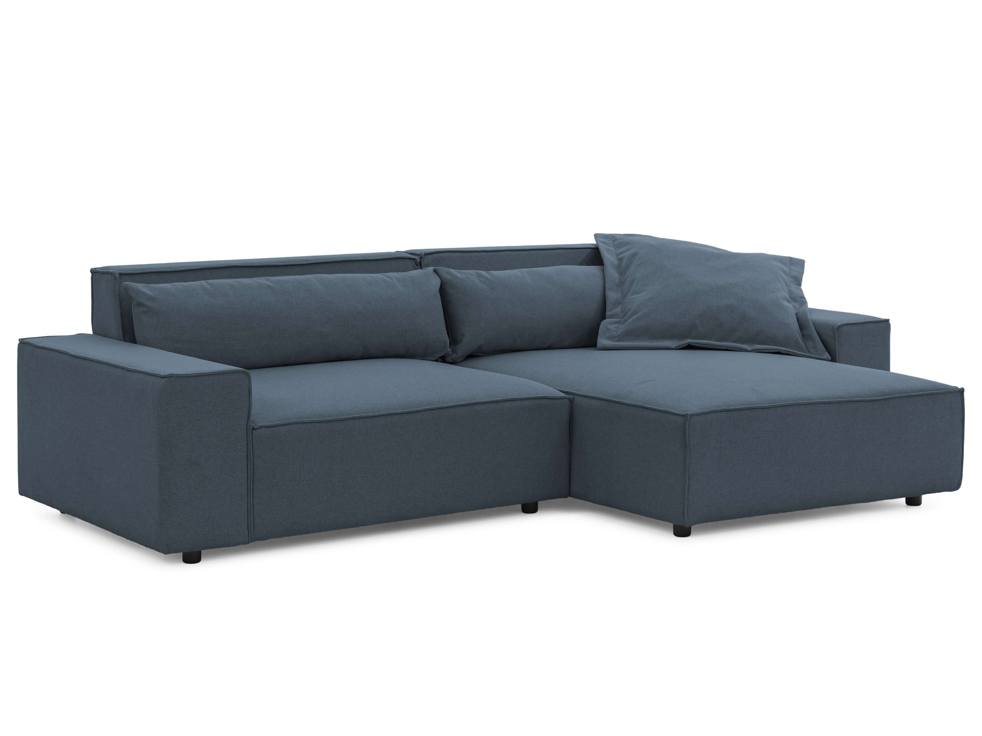 GOODproduct Canapé d'angle »KINLEE Design-Sofa mit Recamiere rechts/links, Masse B/T/H 251/144/70cm« L-Form mit Wellenunterfederung, ohne Bettfunktion, modern und beguem