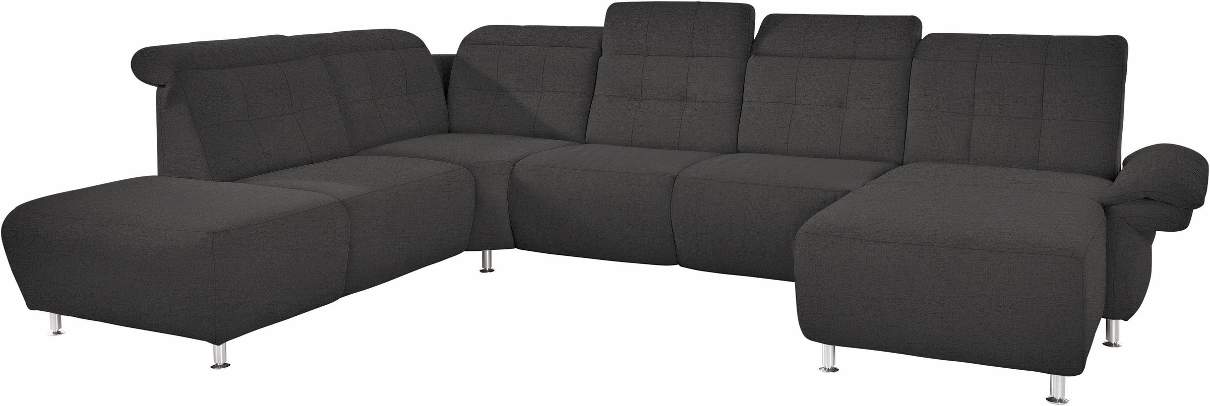 PLACES OF STYLE Wohnlandschaft »Manhattan U-Form« 2 Sitze mit elektrischer Relaxfunktion, verstellbare Armlehnen