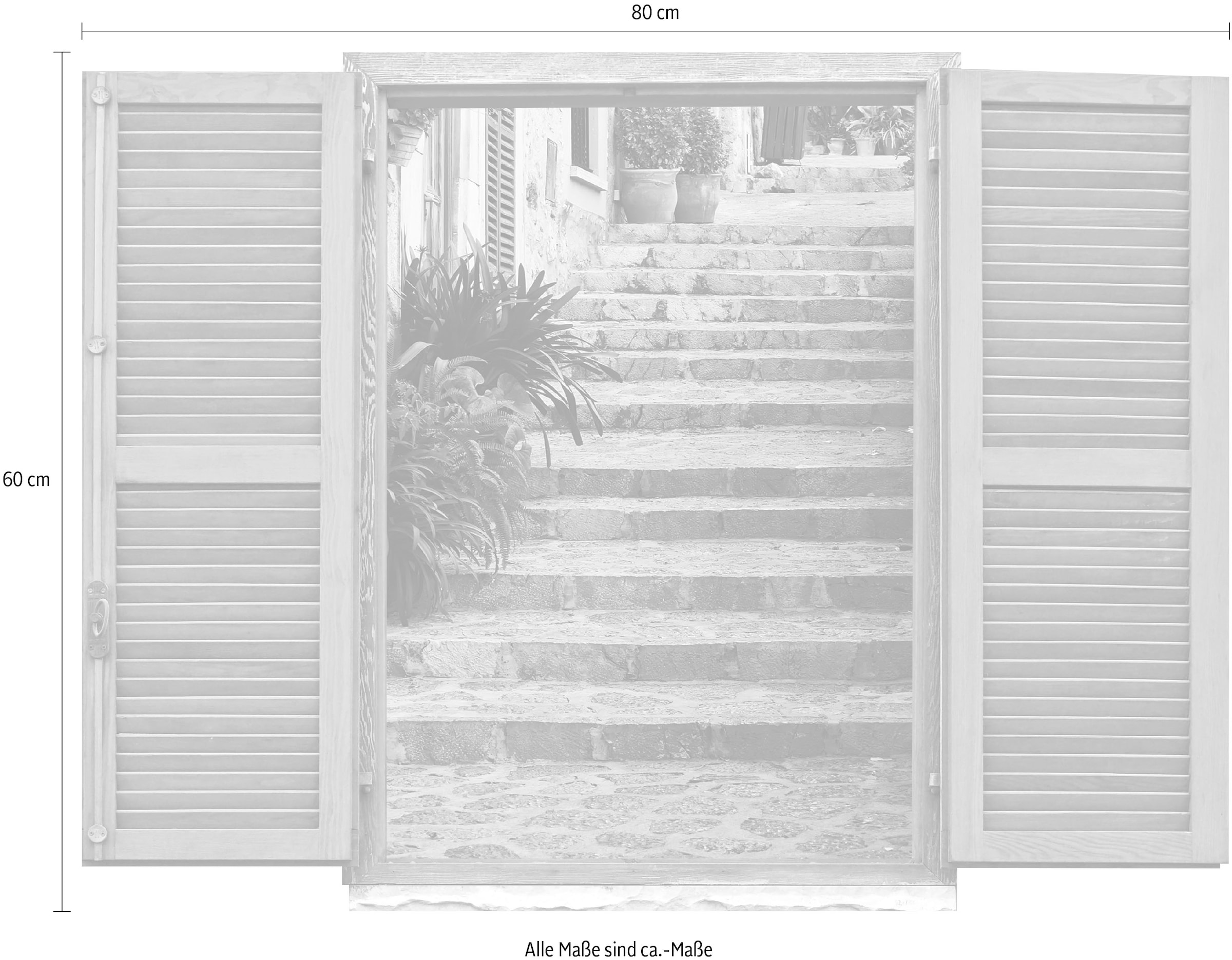 queence Autocollant mural »Treppe« Wandsticker, Wandbild, selbstklebend, 3D, Fenster