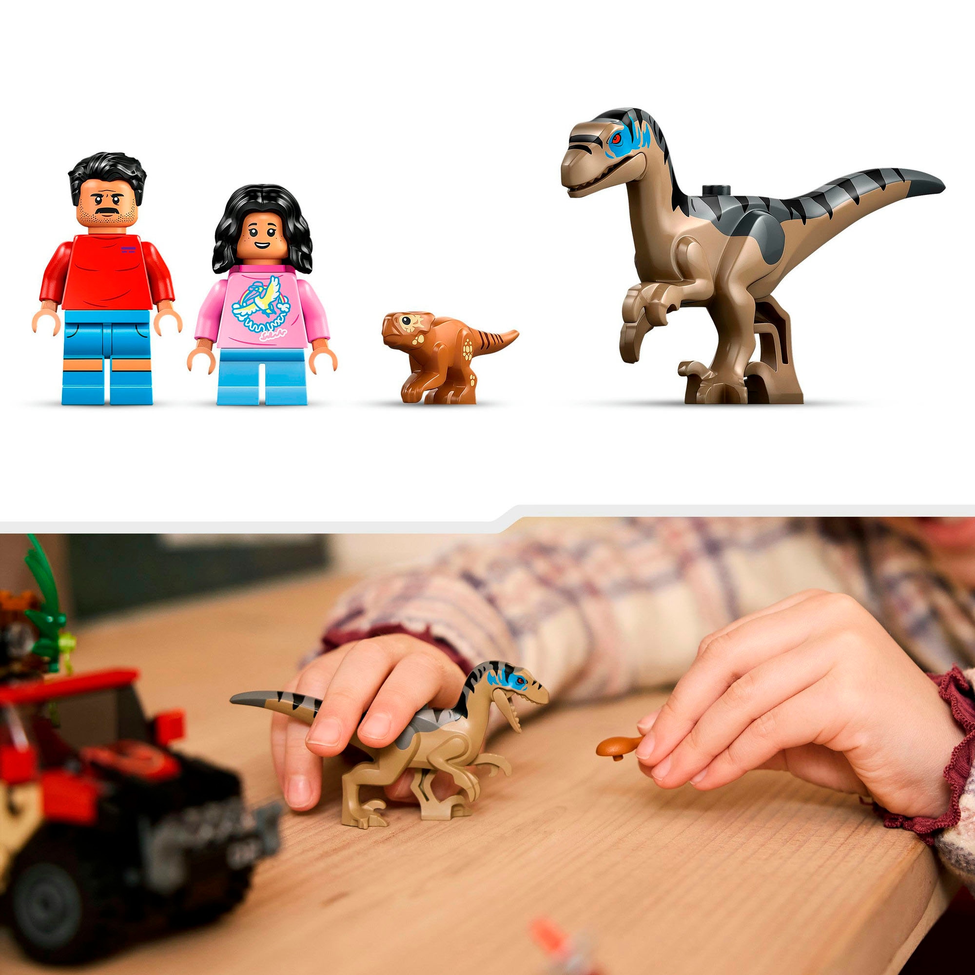 LEGO® Konstruktionsspielsteine »Raptor: Verfolgungsjagd mit dem Geländewagen (76972)« LEGO Jurassic World; Made in Europe