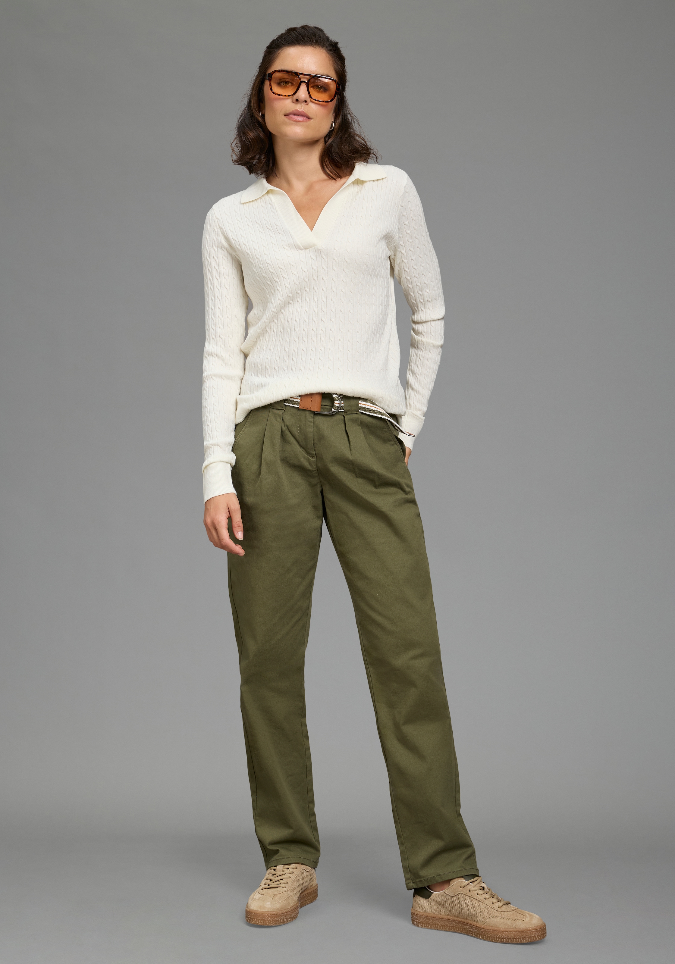 Laura Scott Chinohose  gerade Passform im Comfort Fit, elastisches Material