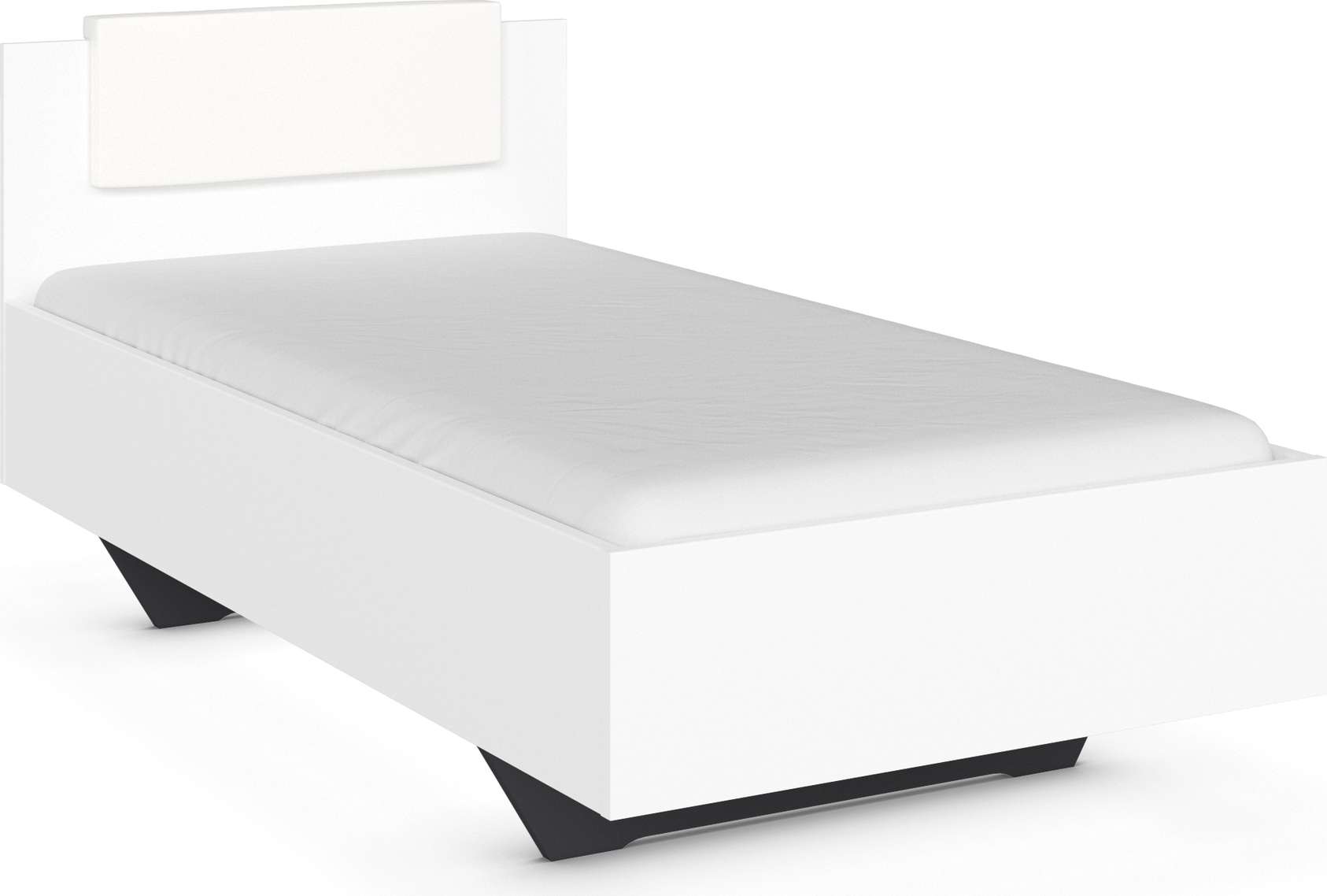 rauch Lit »Einzelbett Komfortbett Schlafzimmer für kleine Räume MAIKA« Surface de couchage : 100x200 cm, hauteur des côtés du lit 47 cm,  Aspect flottant avec coussin amovible MADE IN GERMANY