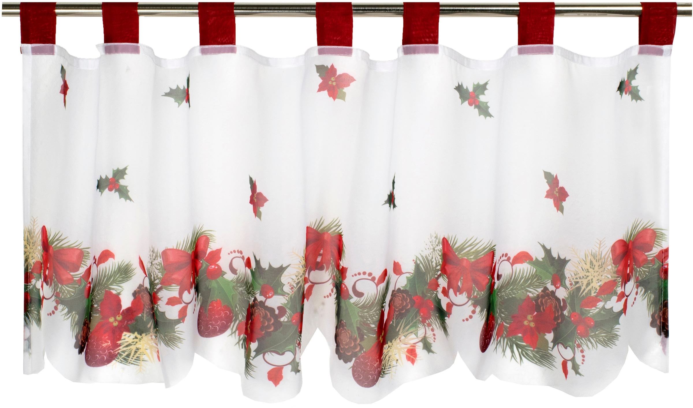 Delindo Lifestyle Gardine »Weihnachten« Schlaufen 1 Stk. tlg. mit Schlaufenaufhängung, für die Küche